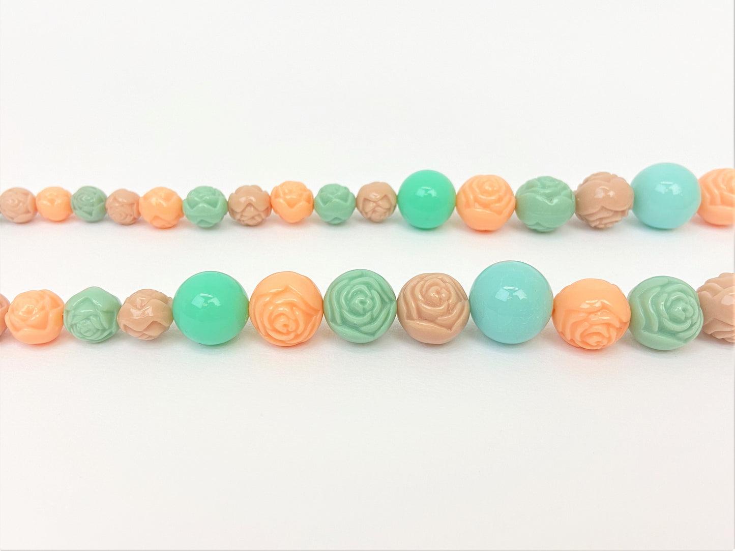 Rhoda Dew Mixed Bead Necklace by Stage Jewellery with round rose beads in multicolour