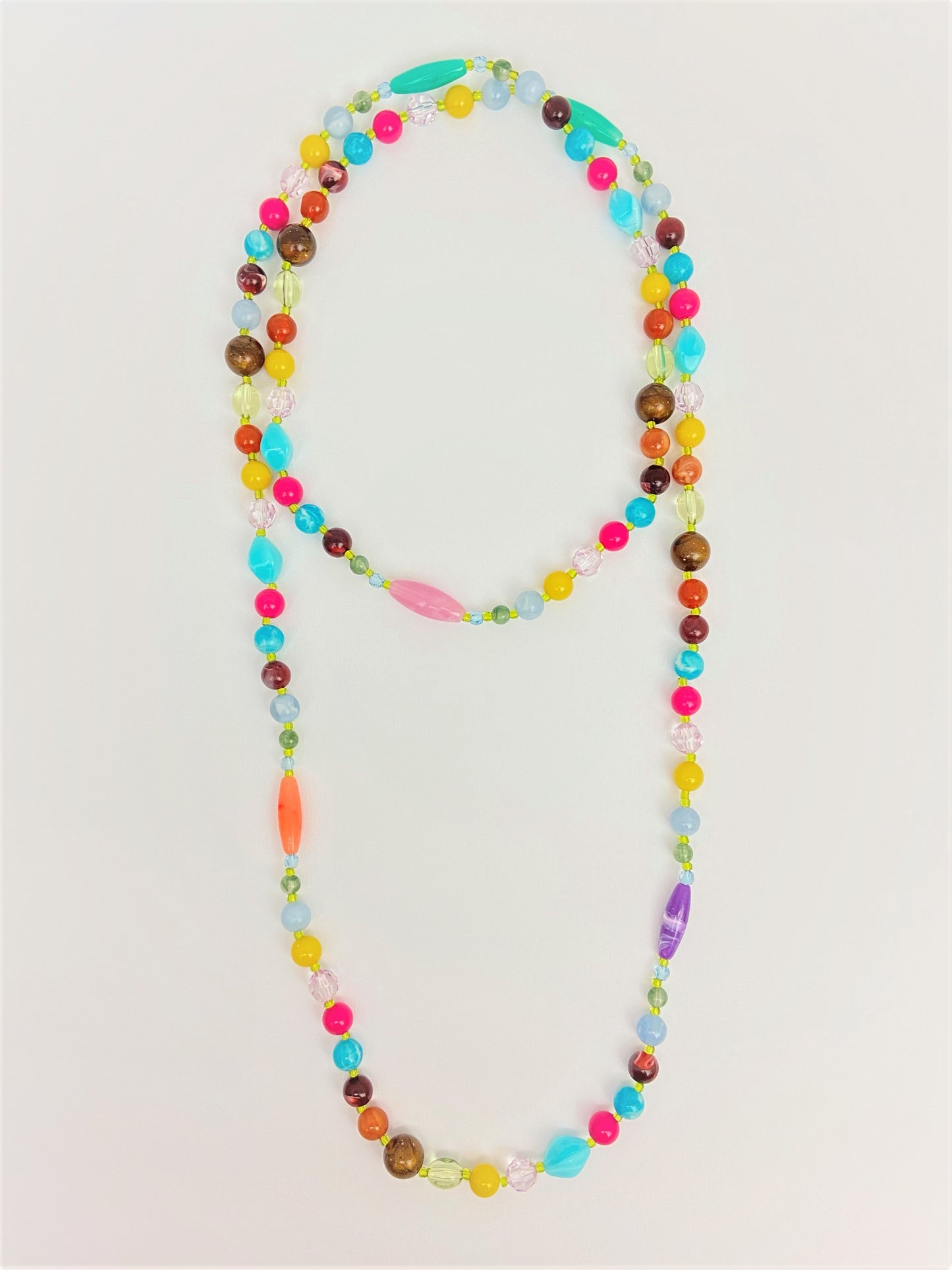 Sundae Crush Mixed Bead Necklace by Stage Jewellery with multicolour beads in old-school fashion style
