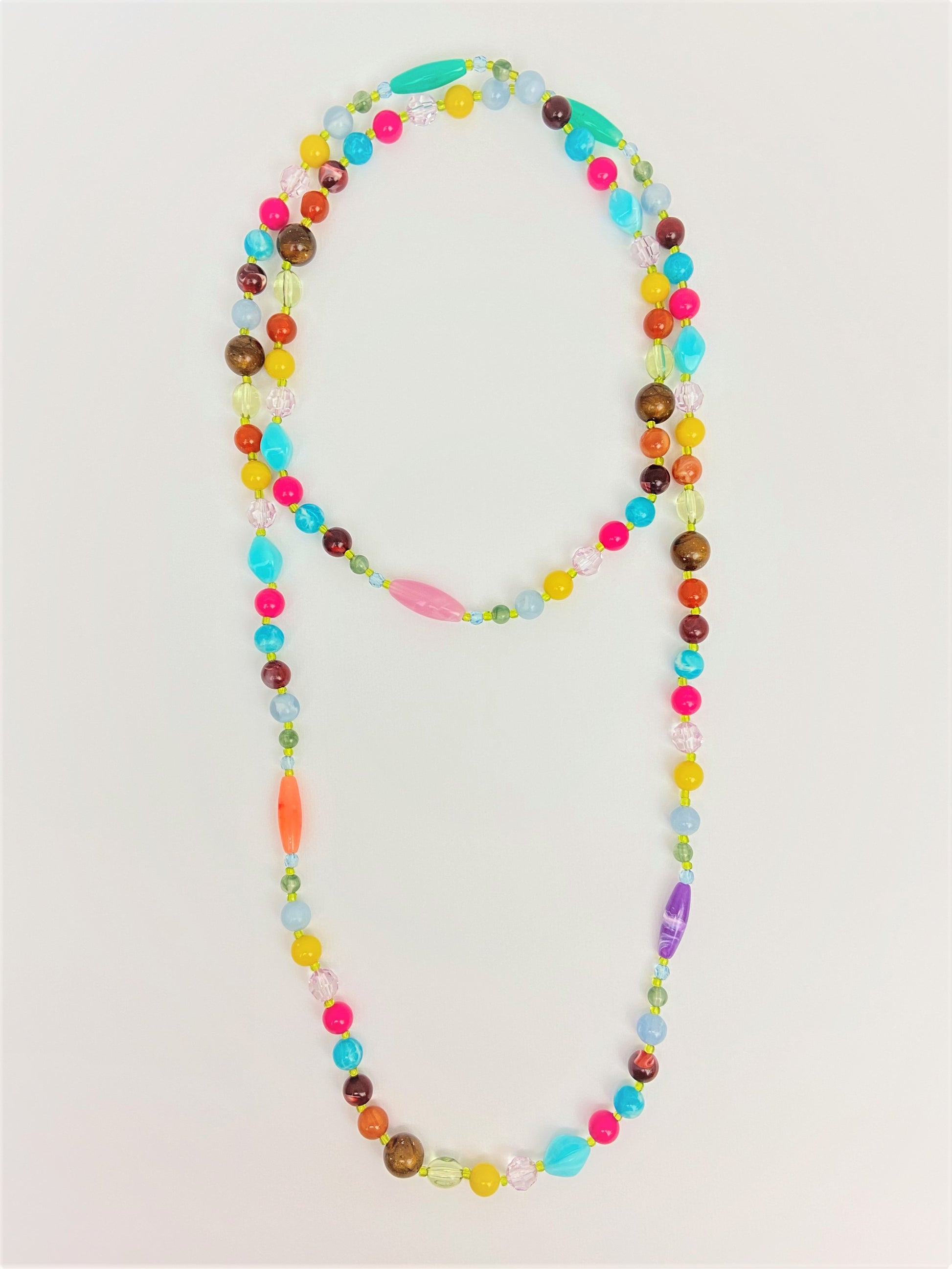 Sundae Crush Mixed Bead Necklace by Stage Jewellery with multicolour beads in old-school fashion style