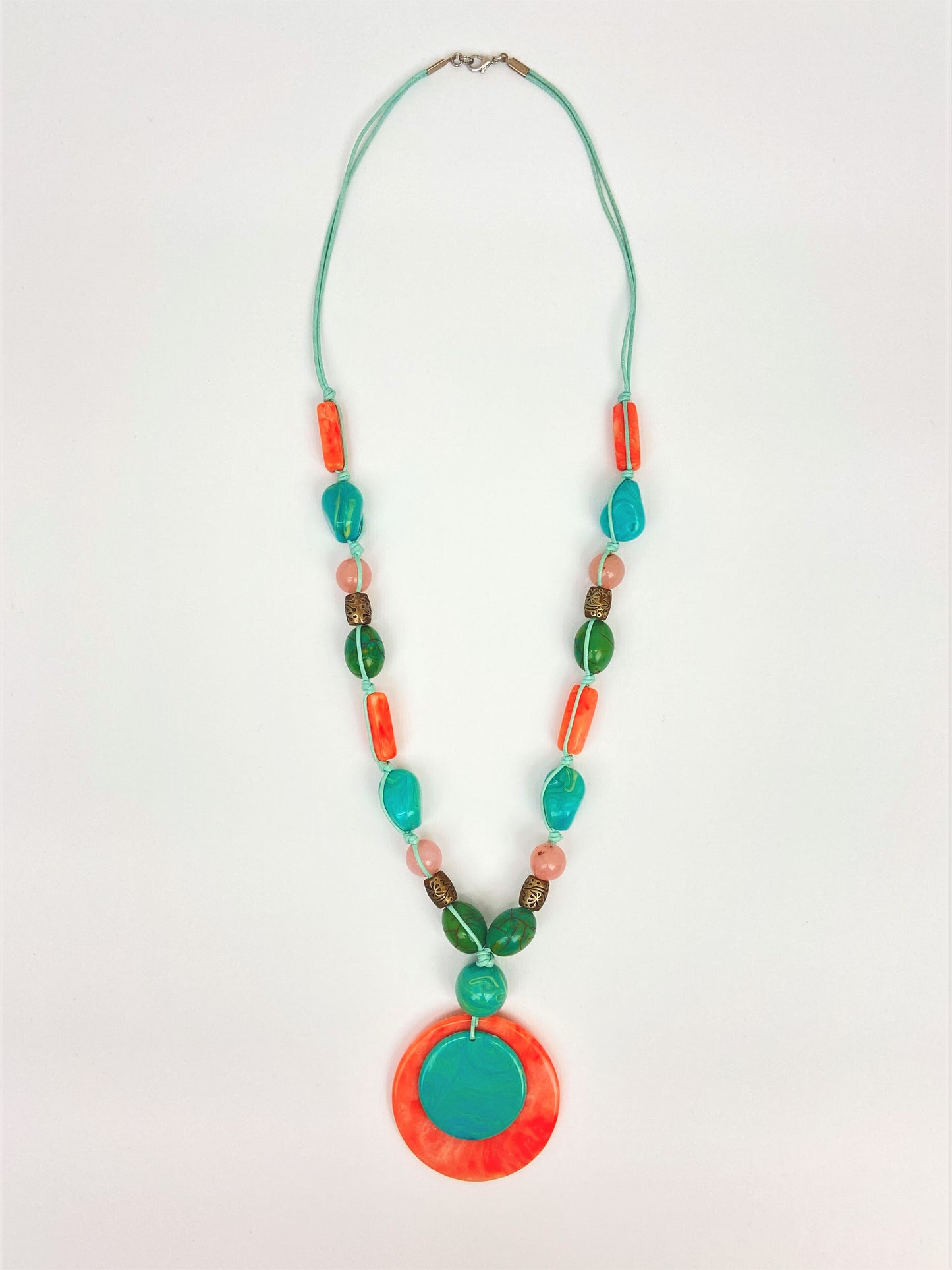 Coral Treasure Mixed Bead Necklace by Stage Jewellery in mystic style fashion