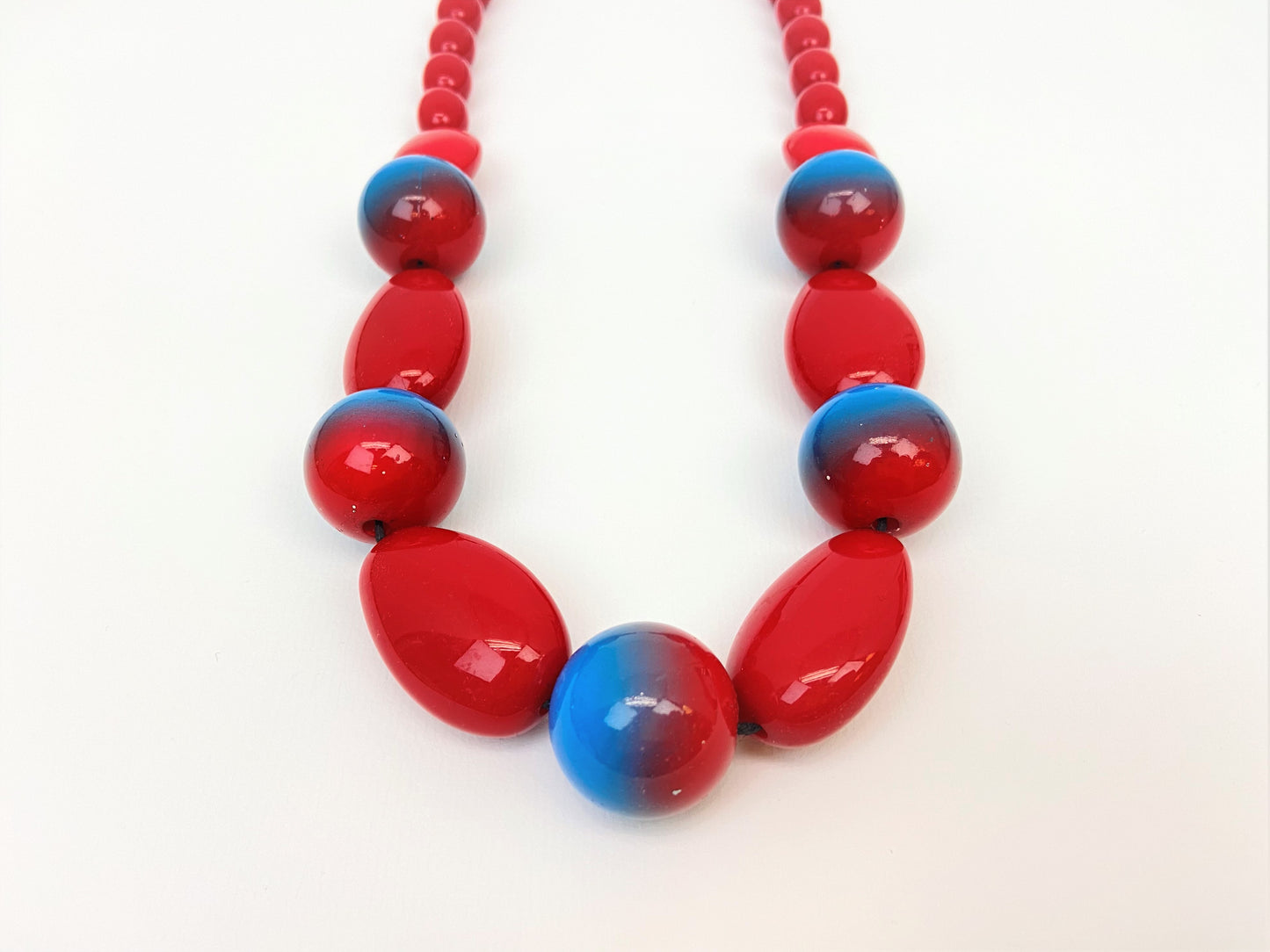 Ocean Flame Mixed Bead Necklace