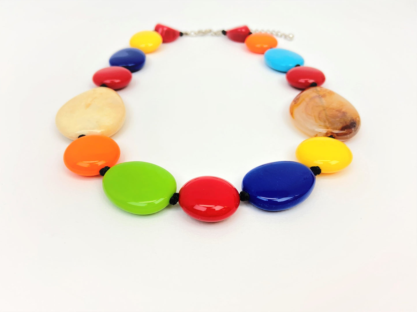 Chroma Pebbles Mixed Bead Necklace