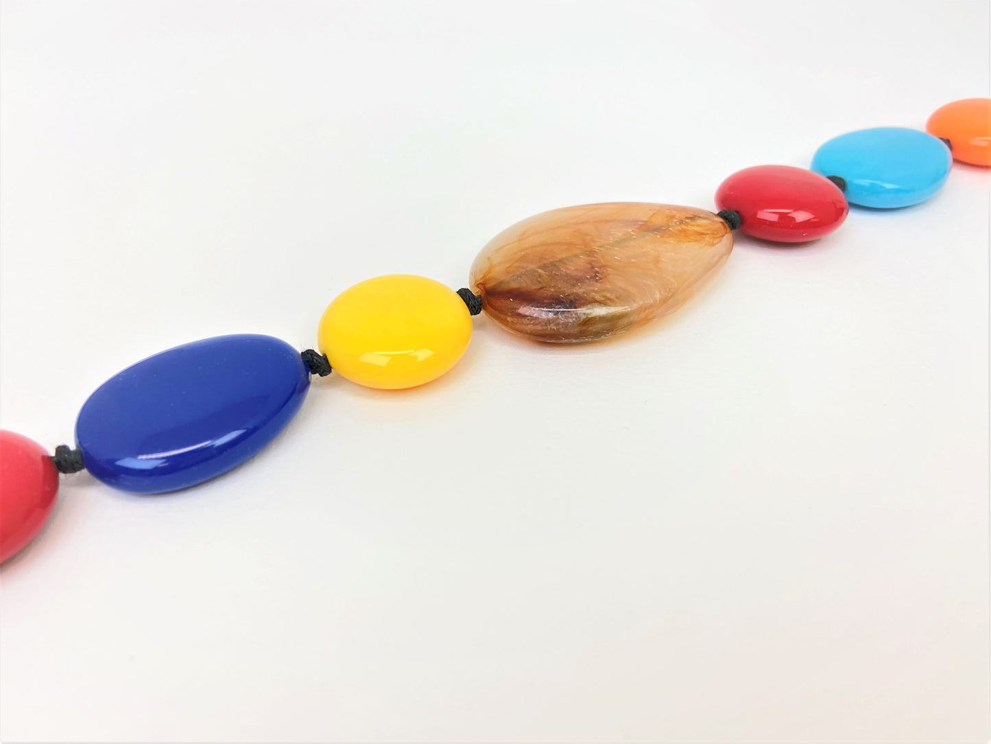 Chroma Pebbles Mixed Bead Necklace