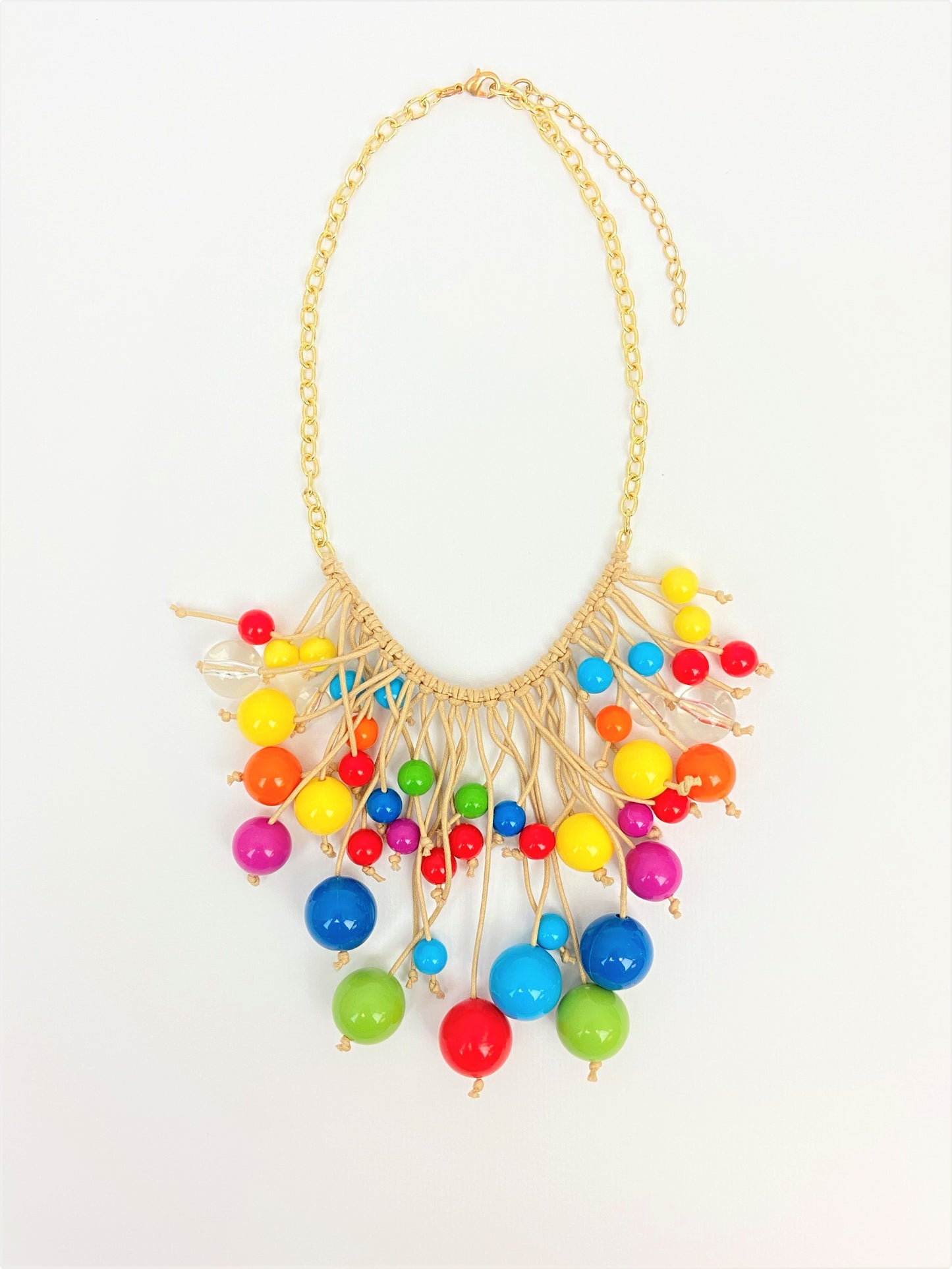 Zumba Sumba Mixed Bead Necklace by Stage Jewellery with multicolour round beads in party fashion style