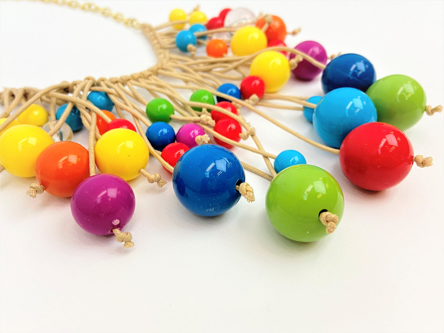 Zumba Sumba Mixed Bead Necklace by Stage Jewellery with multicolour round beads in party fashion style