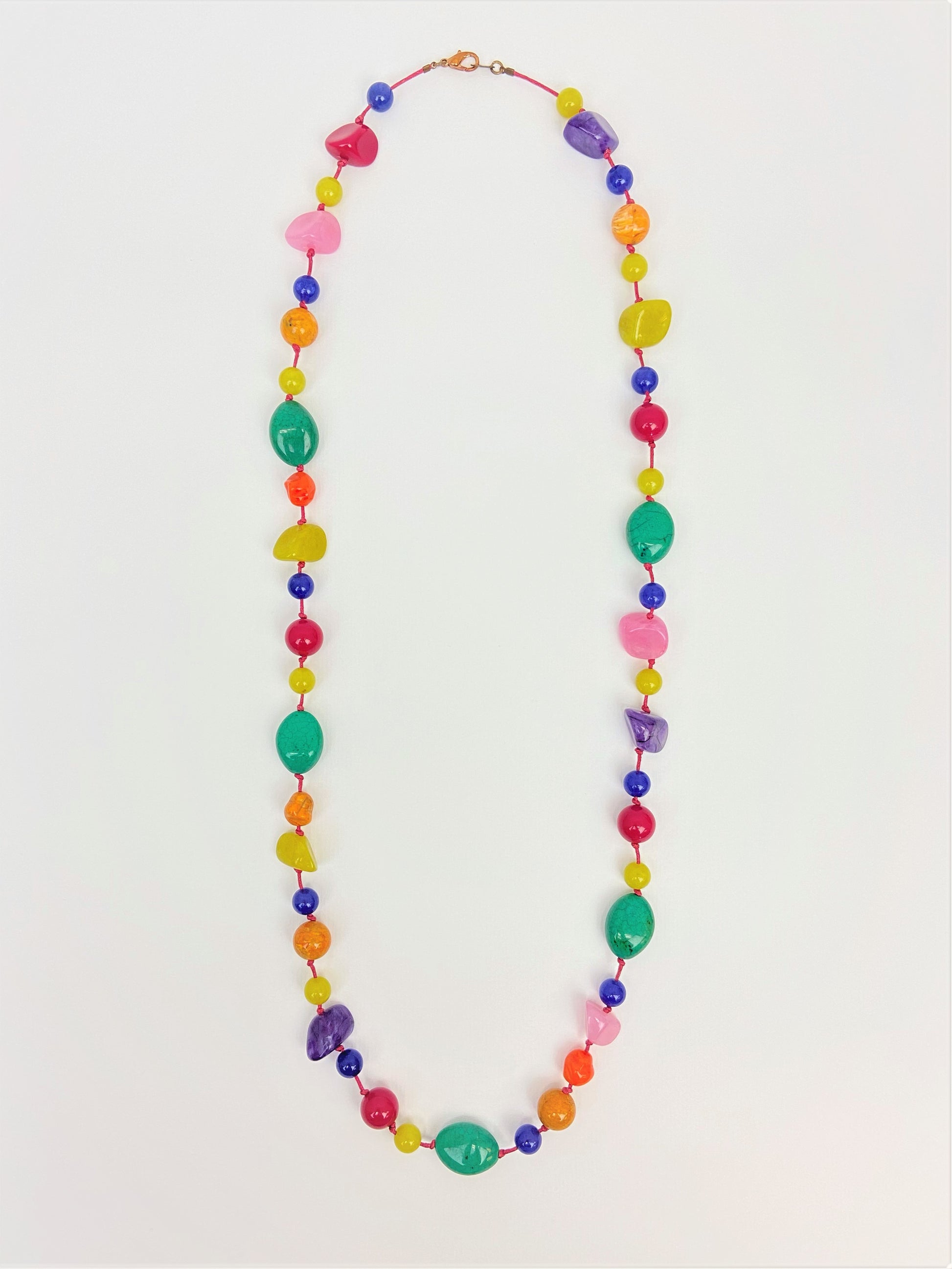 Crimson Shake Mixed Bead Necklace by Stage Jewellery with multicolour beads