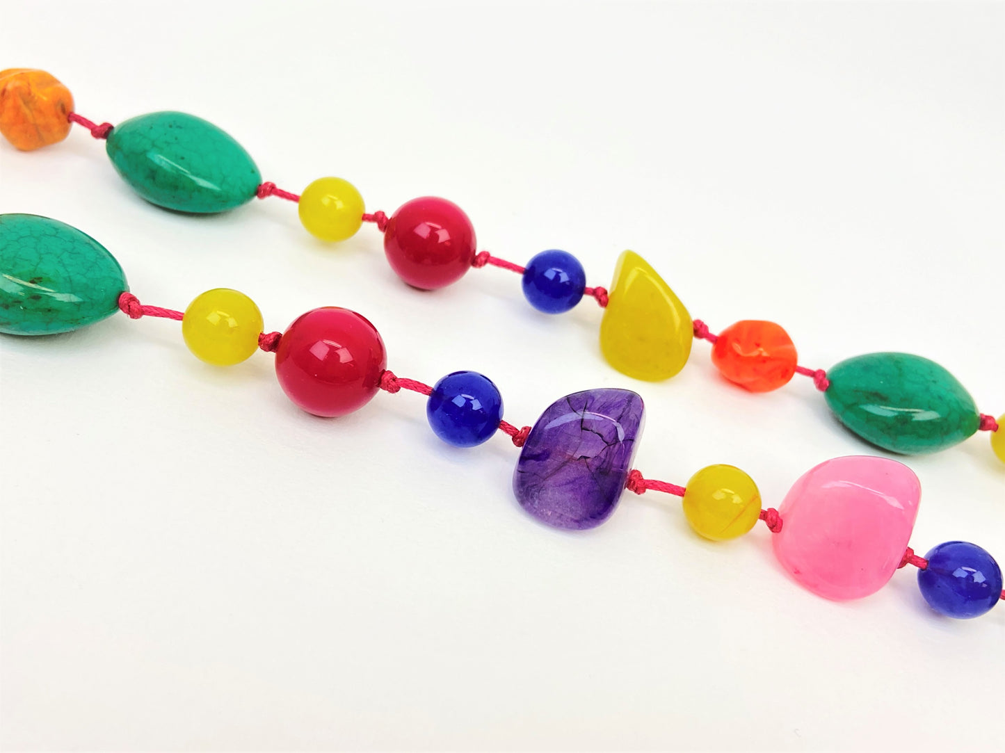 Crimson Shake Mixed Bead Necklace