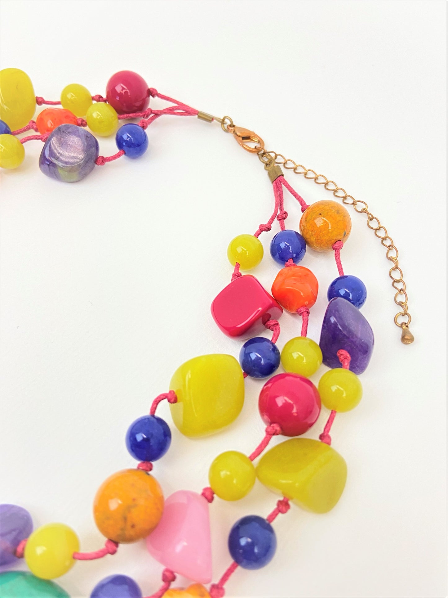 Crimson Swing Mixed Bead Necklace