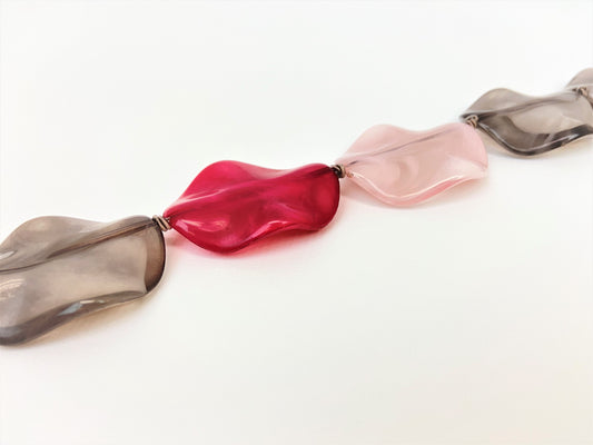 Dusky Rose Petal Bead Necklace