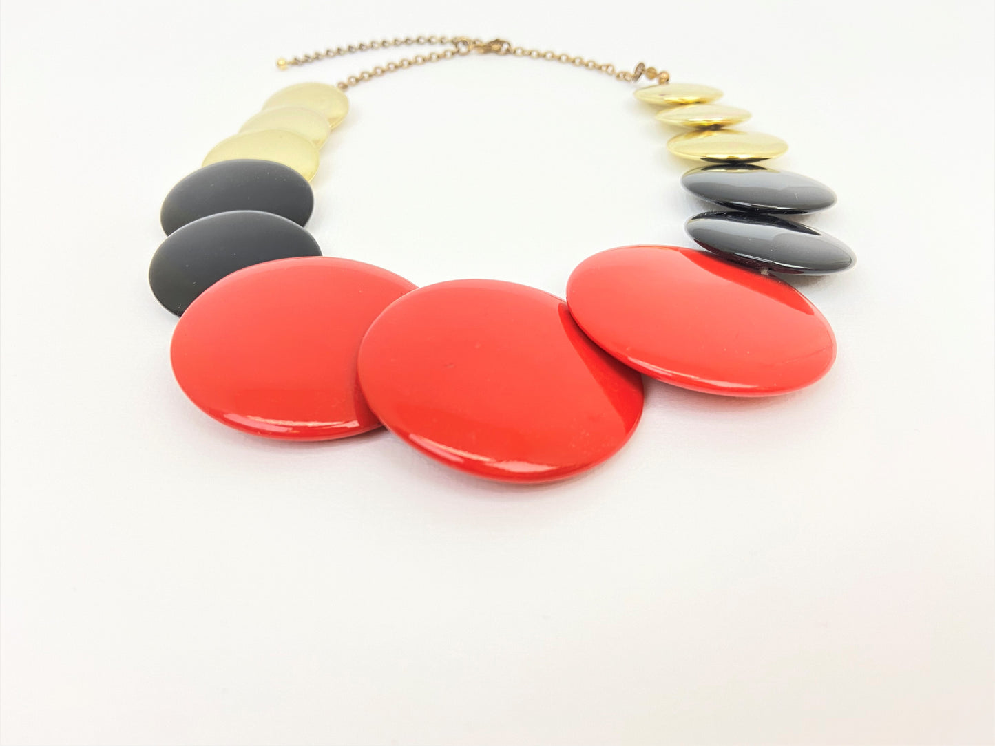 Flaming Shadow Mixed Bead Necklace