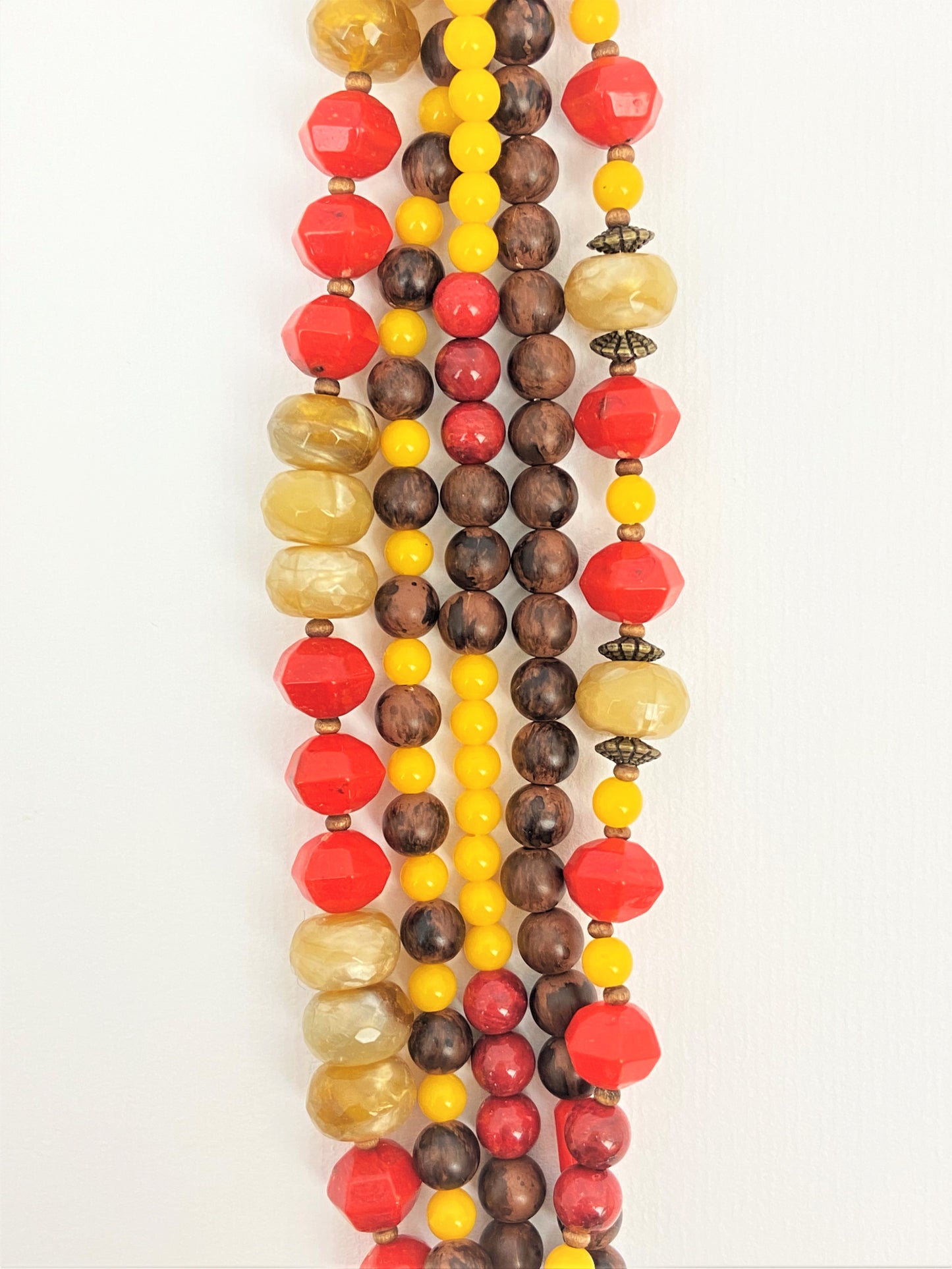 Glowing Lantern Mixed Bead Necklace