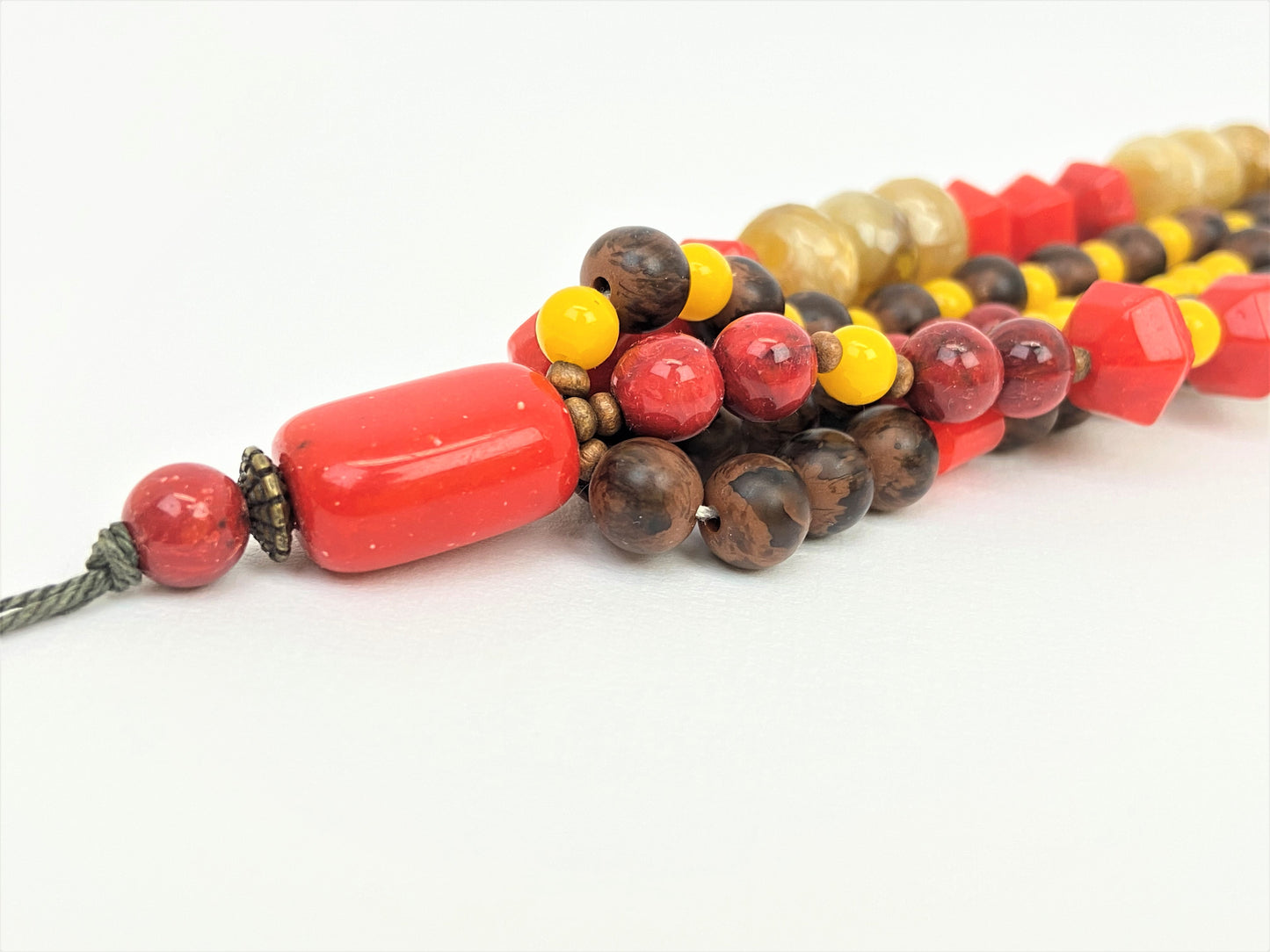 Glowing Lantern Mixed Bead Necklace