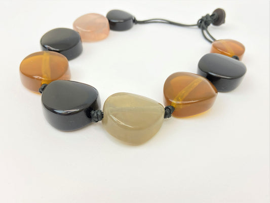 Earthen Echo Mixed Bead Necklace by Stage Jewellery with transparent chunky beads