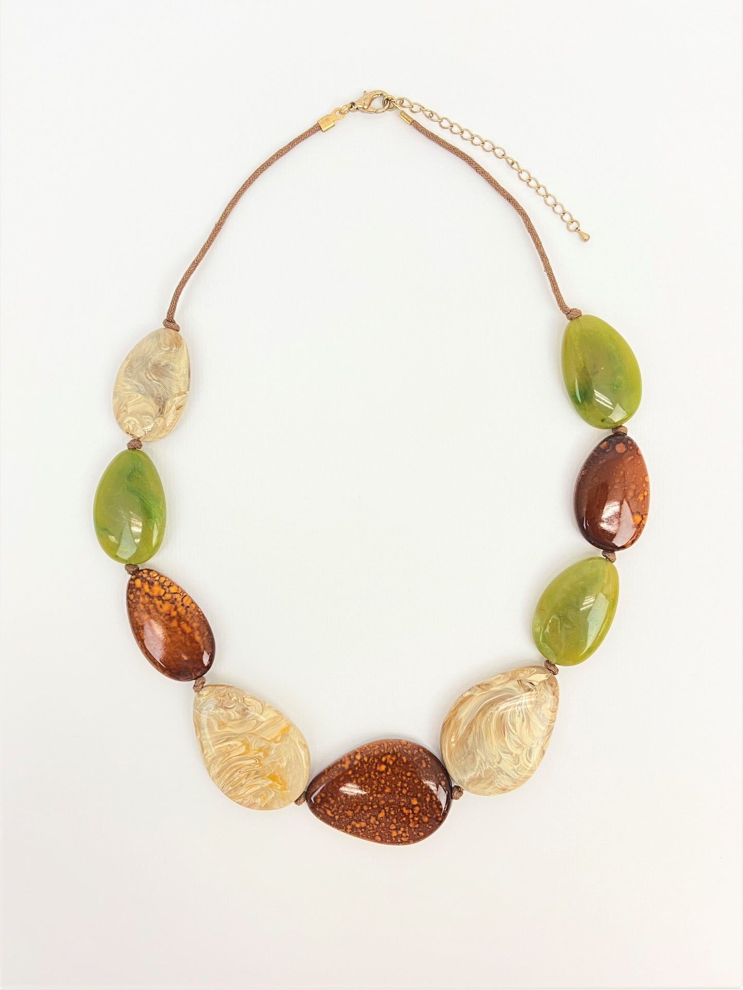 Lake Lushmore Mixed Bead Necklace by Stage Jewellery in earth tones