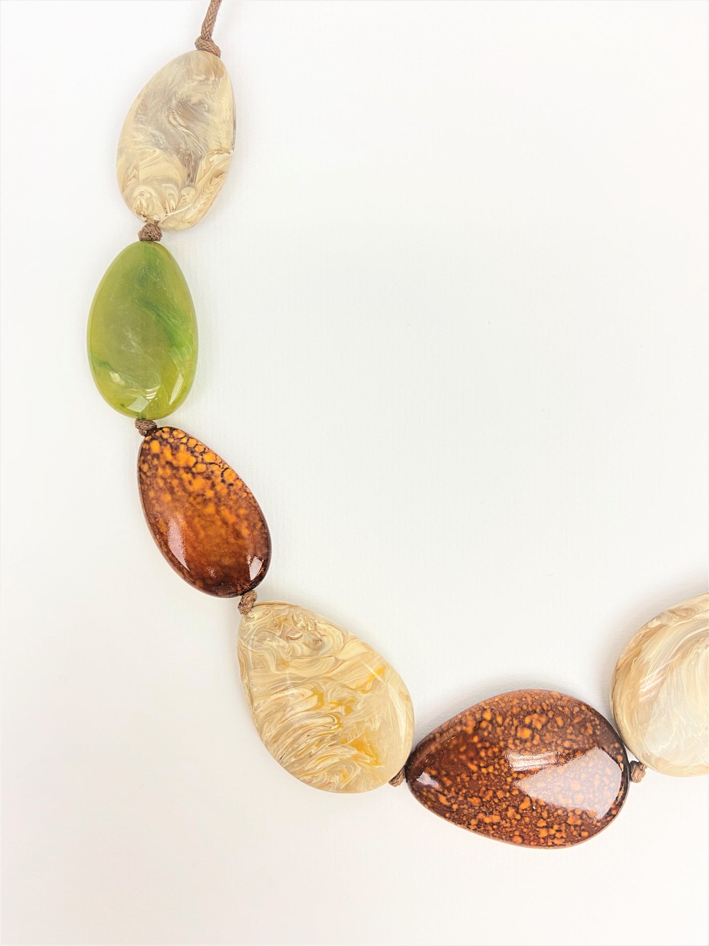 Lake Lushmore Mixed Bead Necklace by Stage Jewellery in earth tones