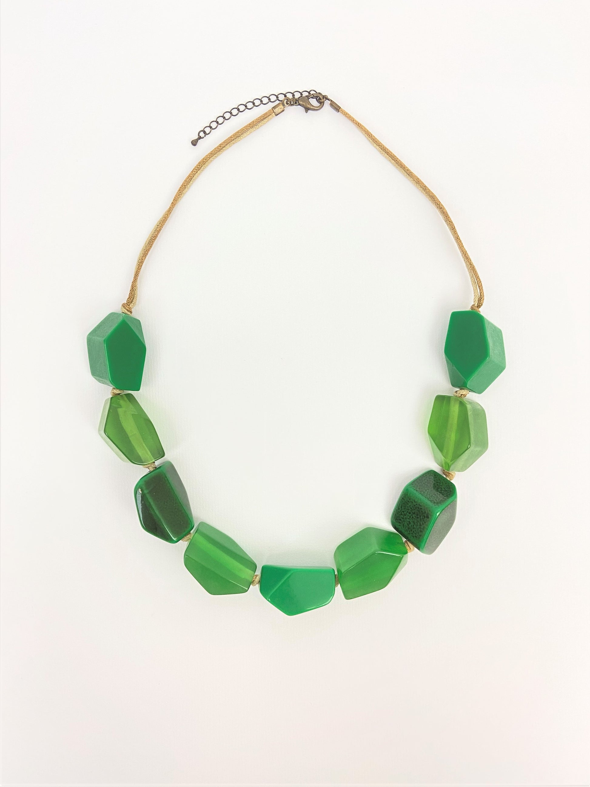 Esmeralda Mixed Bead Necklace by Stage Jewellery in vintage fashion style with chunky jelly beads