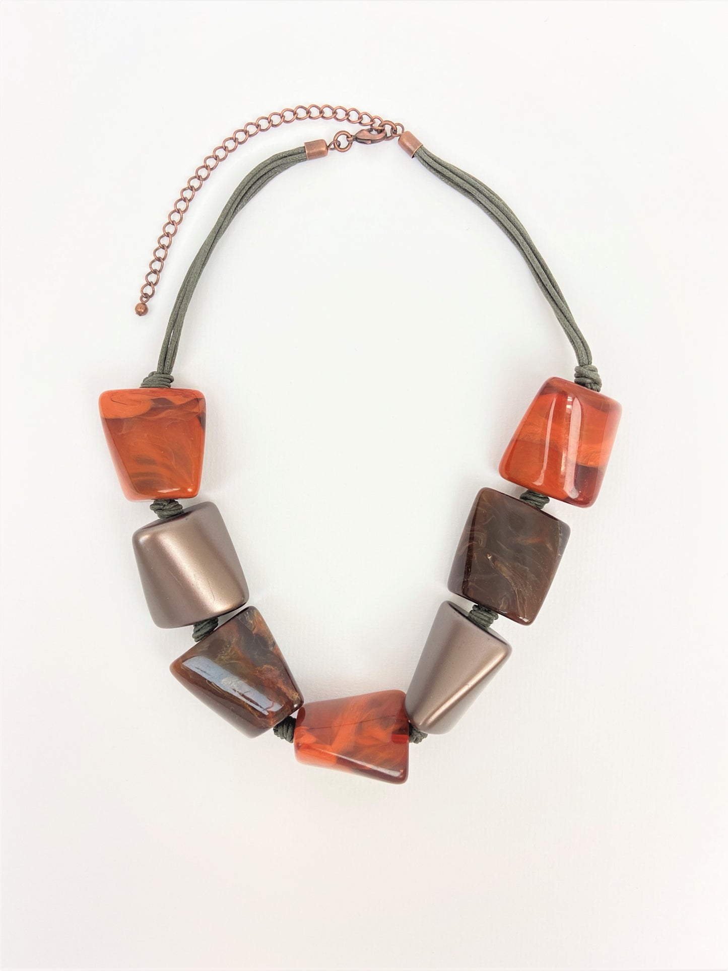 Sienna Tupelo Mixed Bead Necklace by Stage Jewellery with bold chunky fashion beads