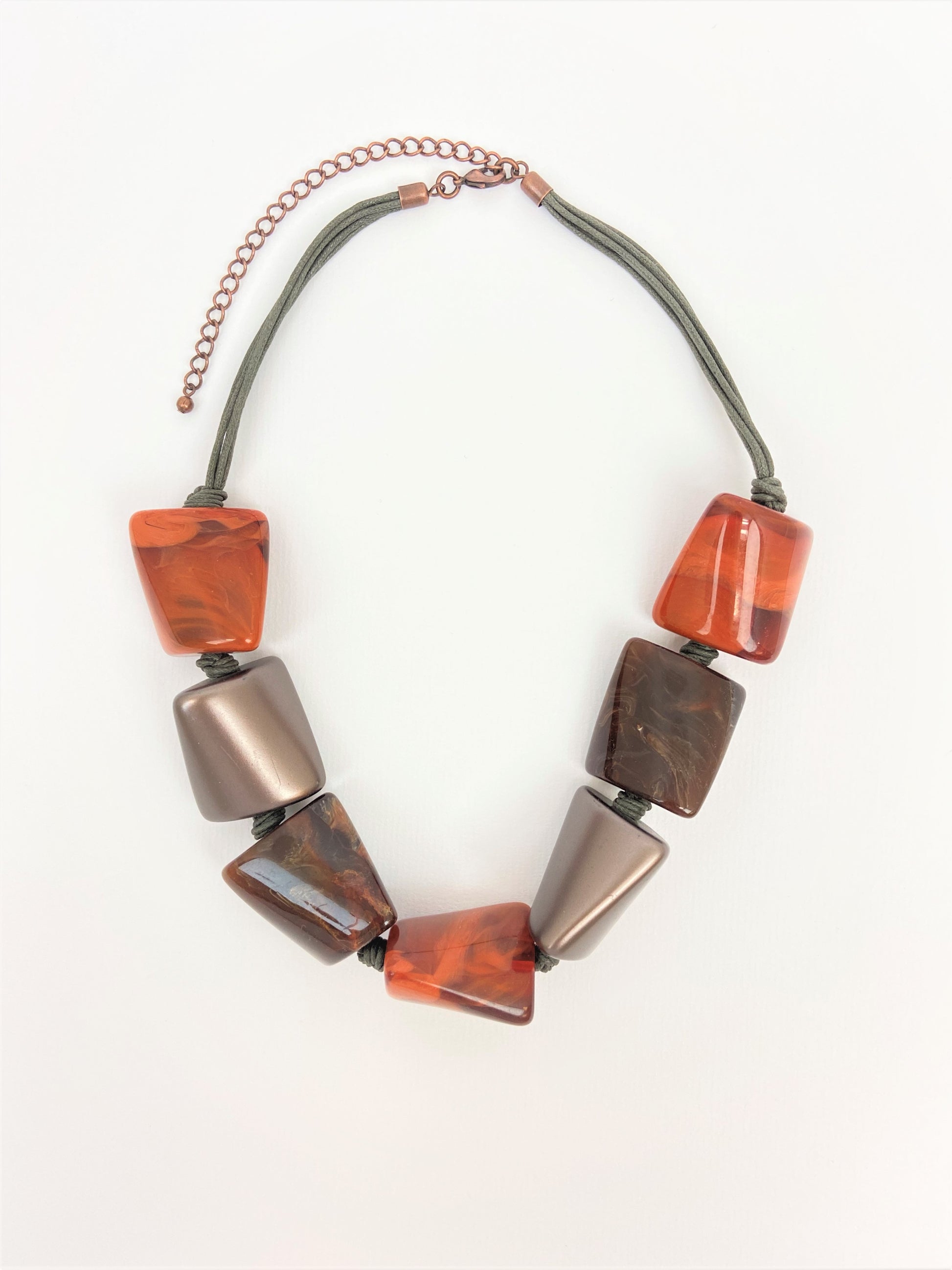 Sienna Tupelo Mixed Bead Necklace by Stage Jewellery with bold chunky fashion beads