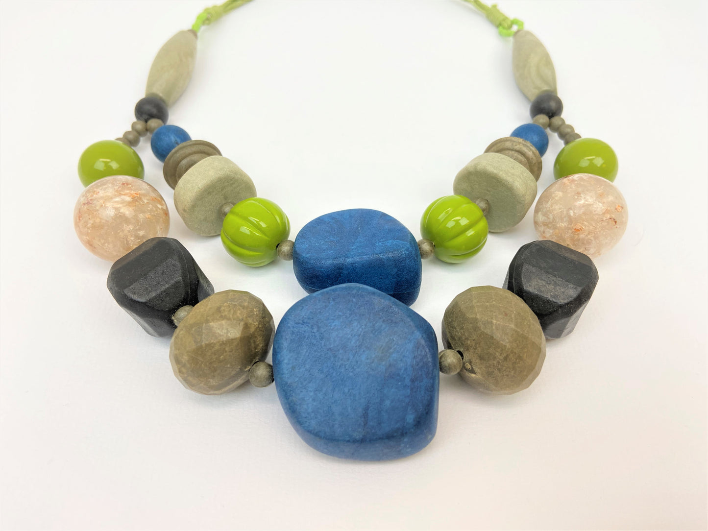 Ervine Marvel Duet Bead Necklace by Stage Jewellery with multicolour beads