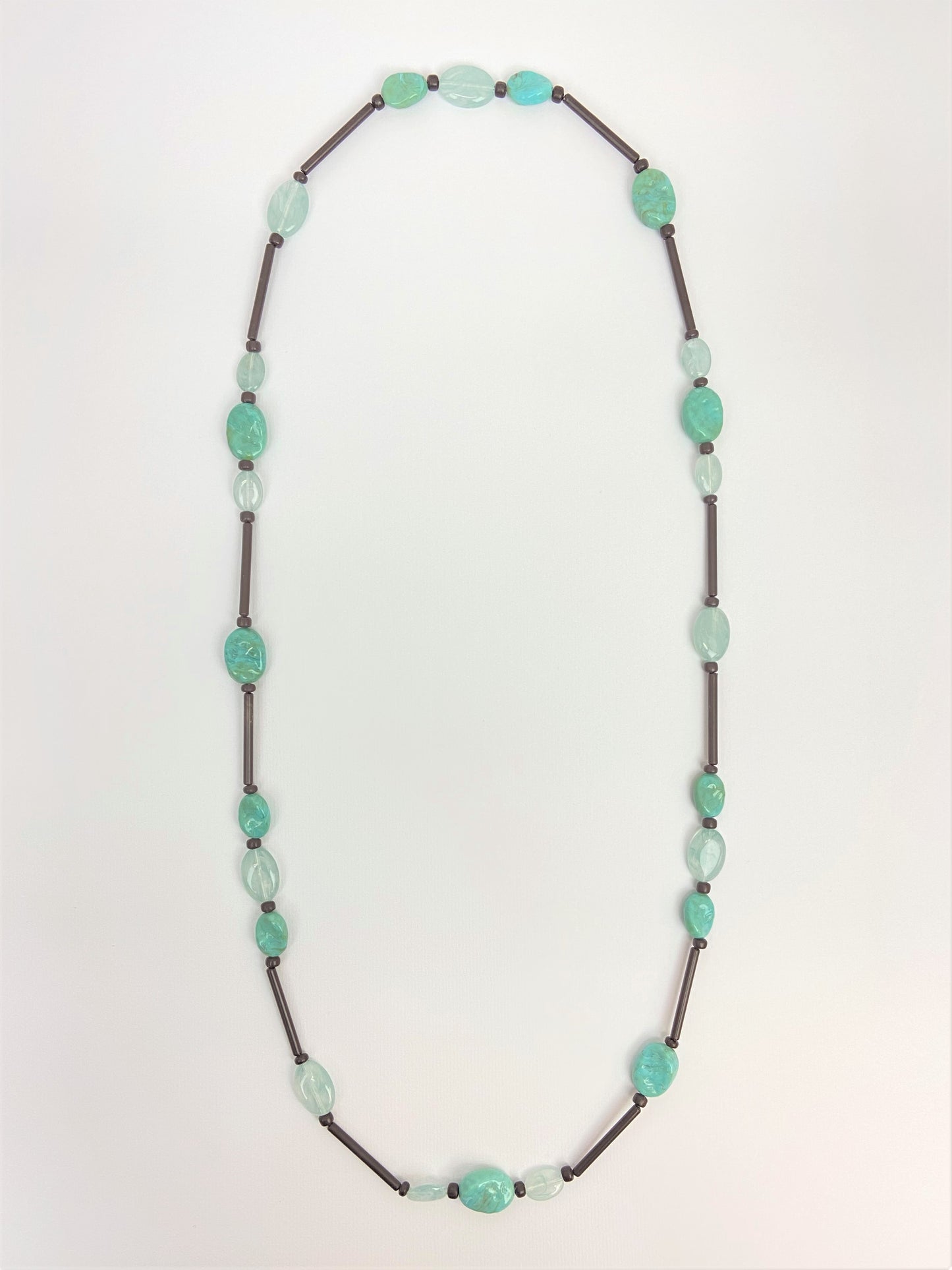 Abel Noa Mixed Bead Necklace by Stage Jewellery in teal colours