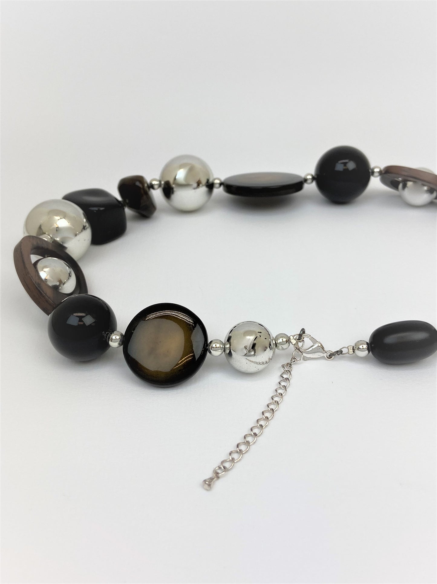 Bendis Moon Mixed Bead Neclace