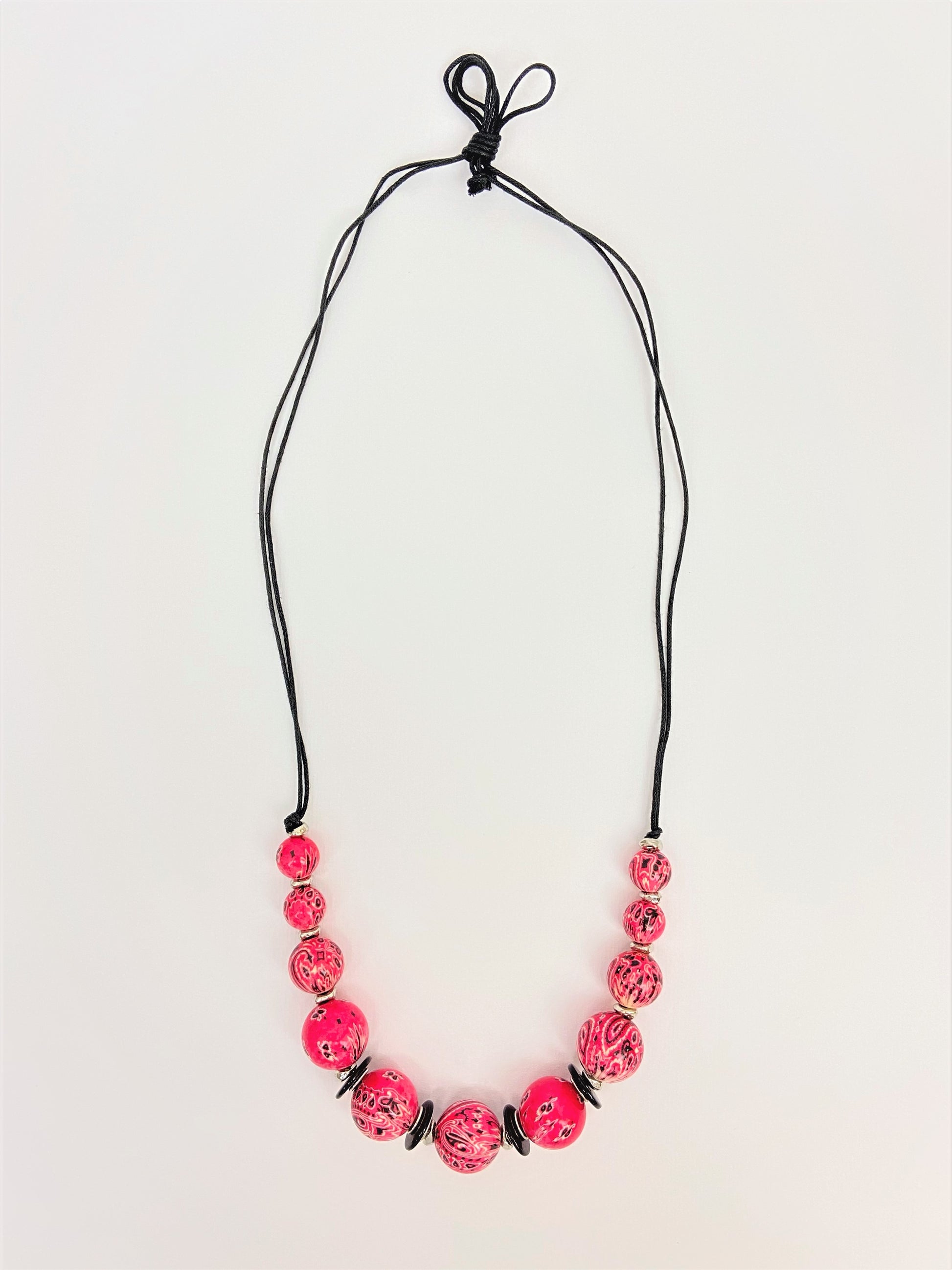 Paisley Peiskos Mixed Bead Necklace in Pink by Stage Jewellery