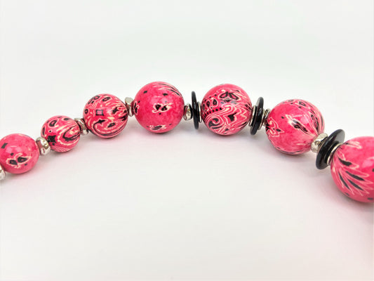 Paisley Peiskos Mixed Bead Necklace in Pink by Stage Jewellery