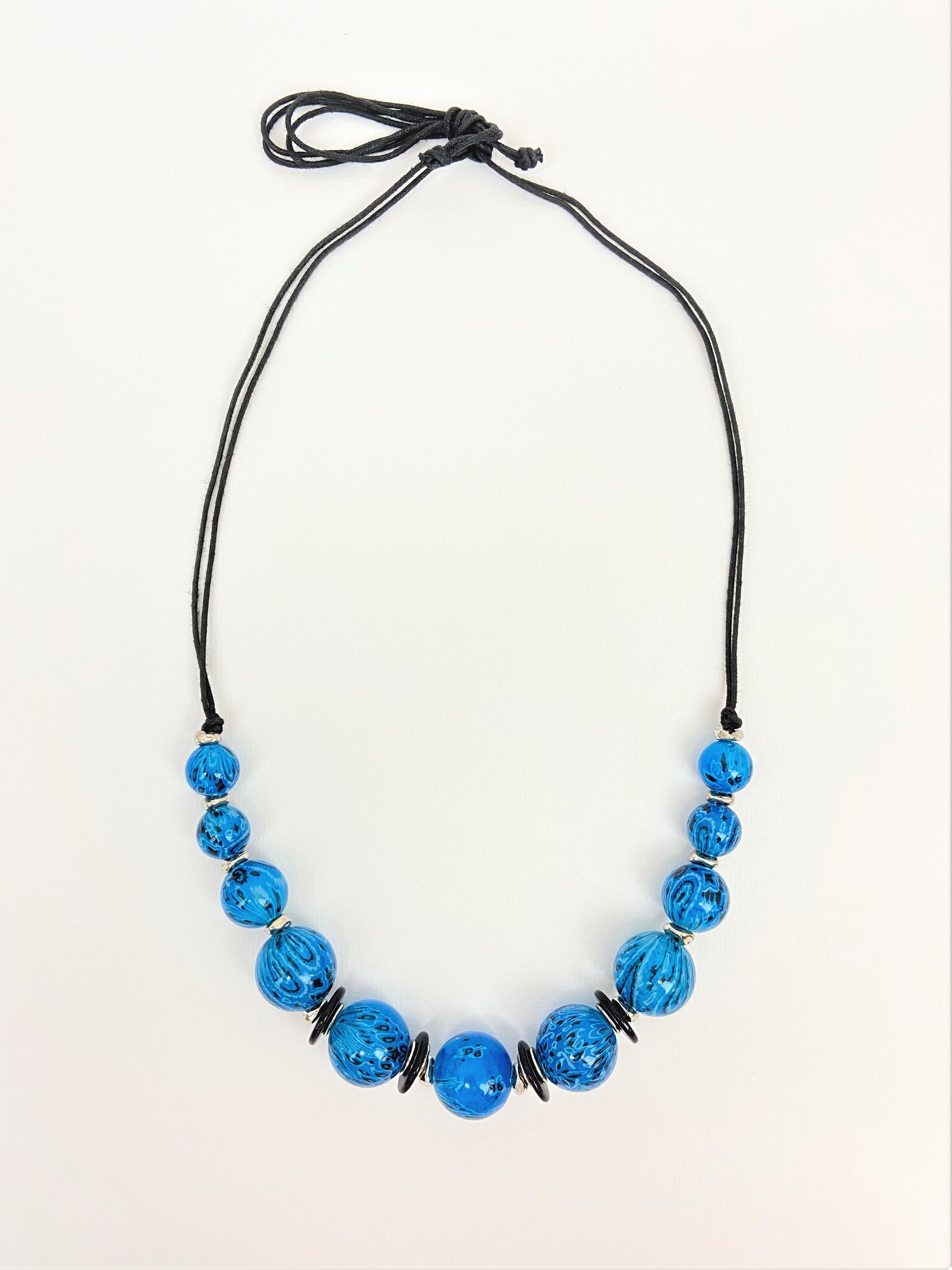 Paisley Peiskos Mixed Bead Necklace in Blue by Stage Jewellery