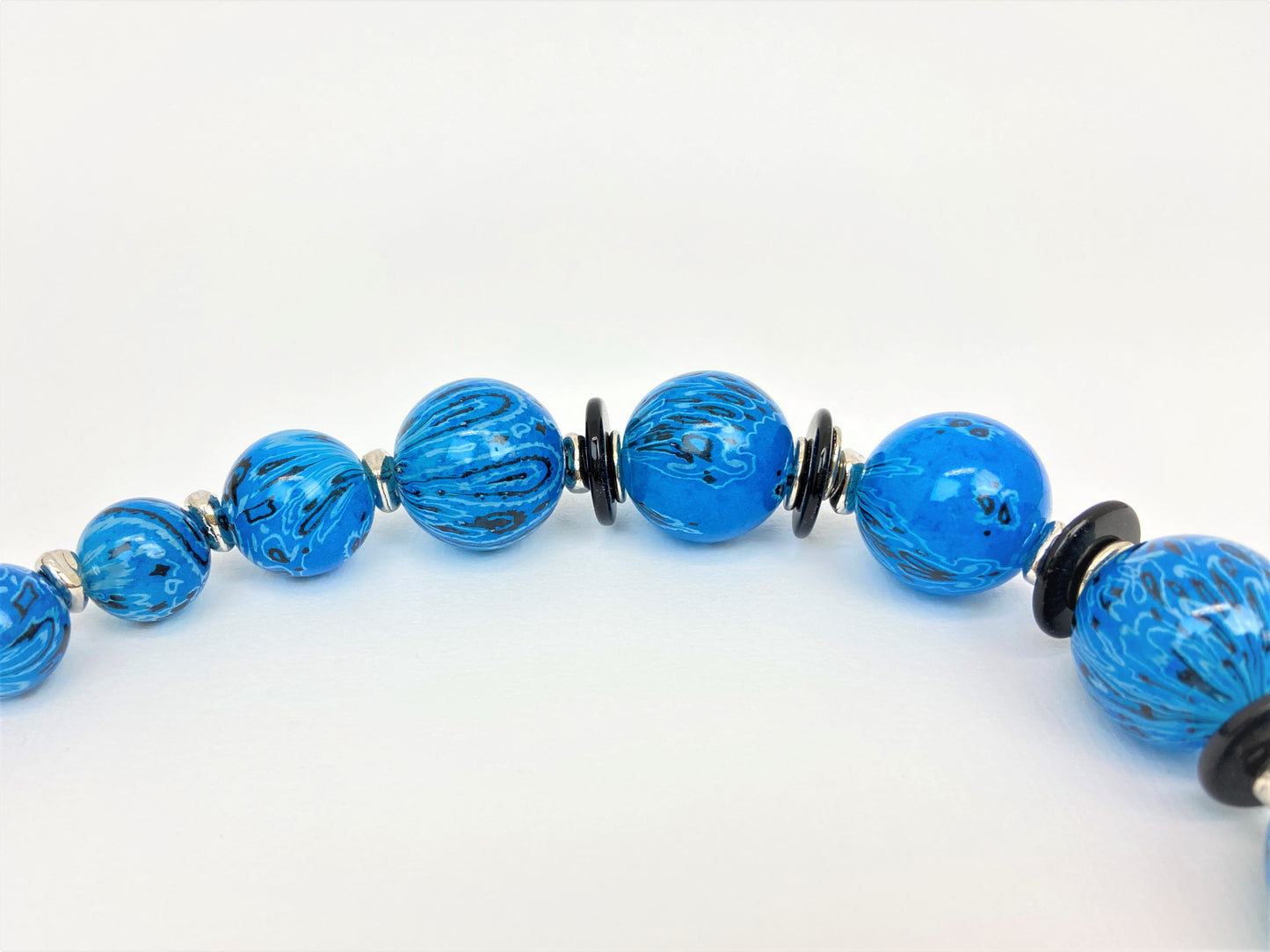 Paisley Peiskos Mixed Bead Necklace in Blue by Stage Jewellery