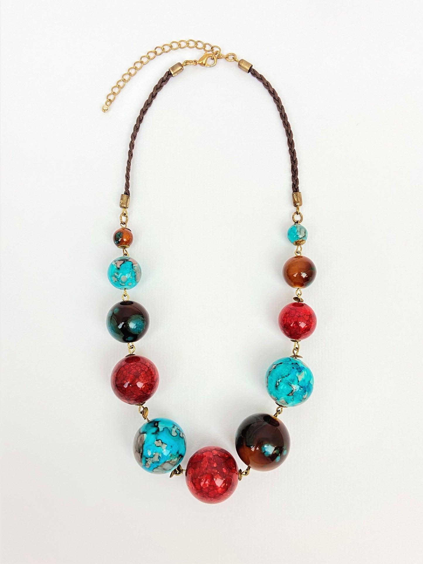 Nakesha Esha Mixed Bead Necklace by Stage Jewellery with multicolour round beads in bold fashion style