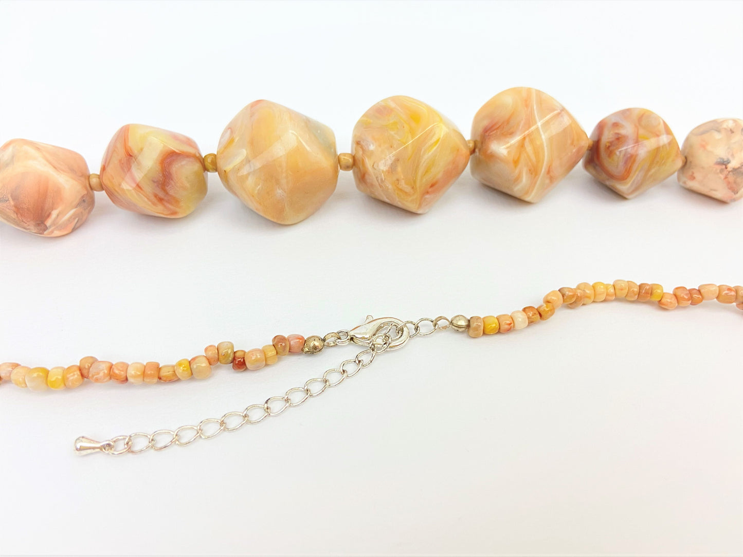 Zephyr Charis Mixed Bead Necklace by Stage Jewellery in brown neutral tones