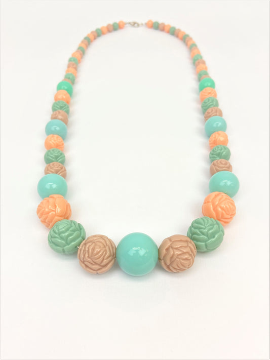 Rhoda Dew Mixed Bead Necklace by Stage Jewellery with round rose beads in multicolour