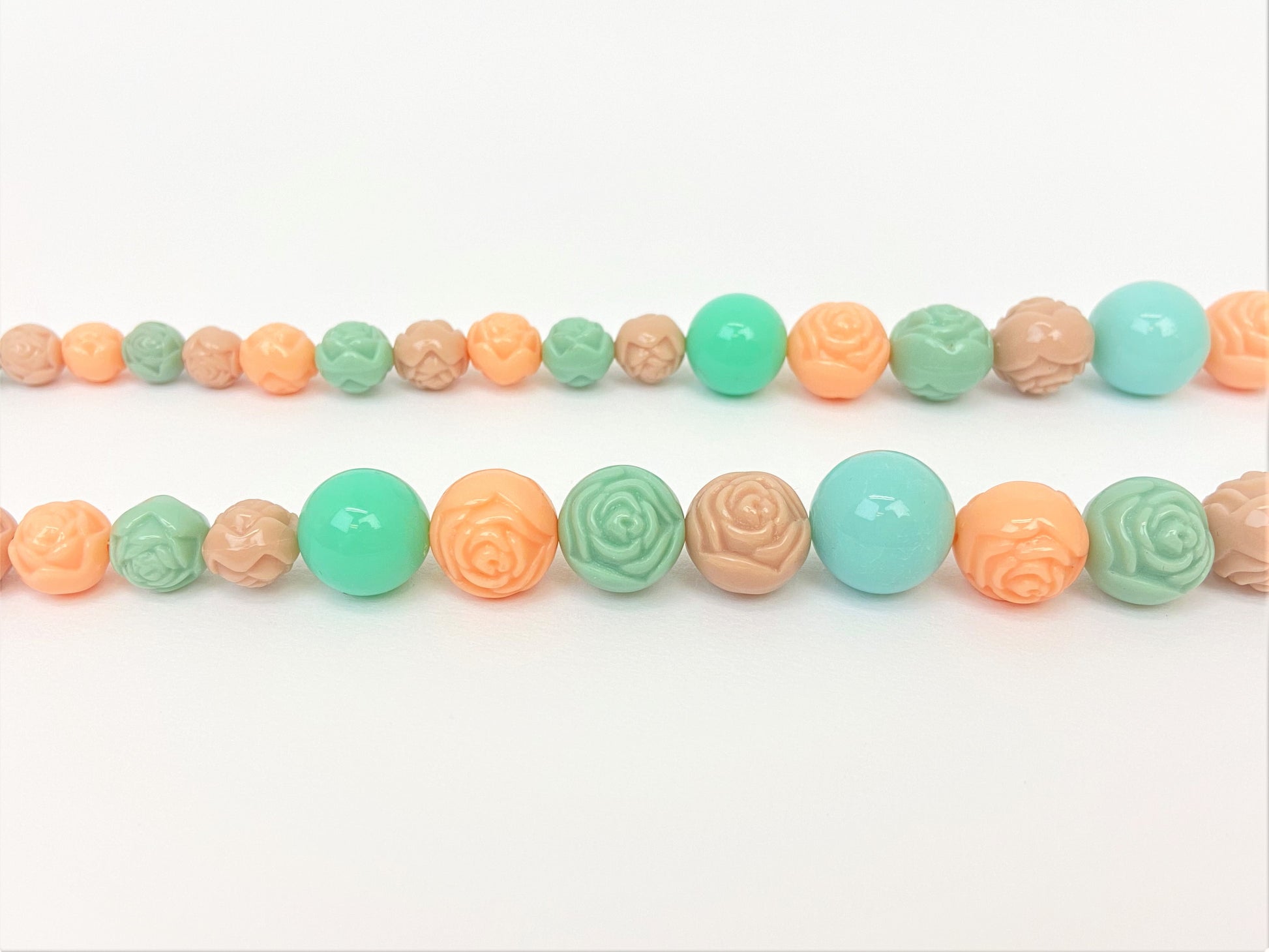 Rhoda Dew Mixed Bead Necklace by Stage Jewellery with round rose beads in multicolour