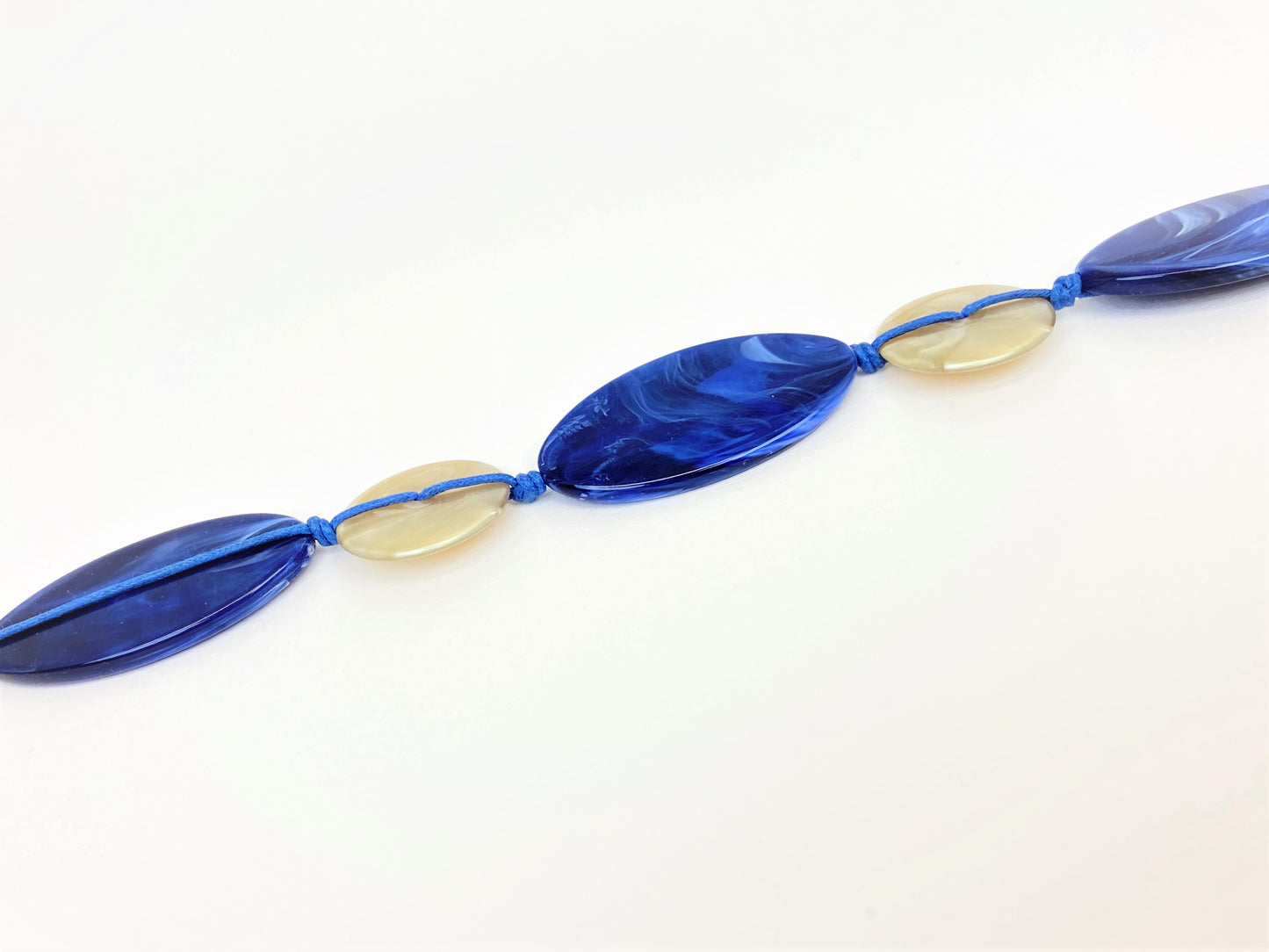 Leda Cerulean Mixed Bead Necklace
