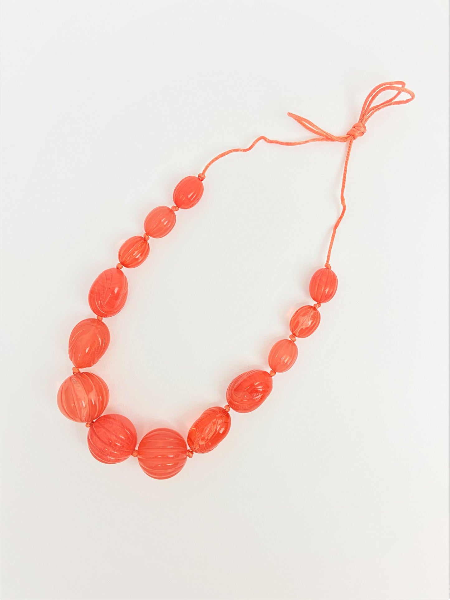 Gumusservi Coral Mixed Bead Necklace by Stage Jewellery in coral tone