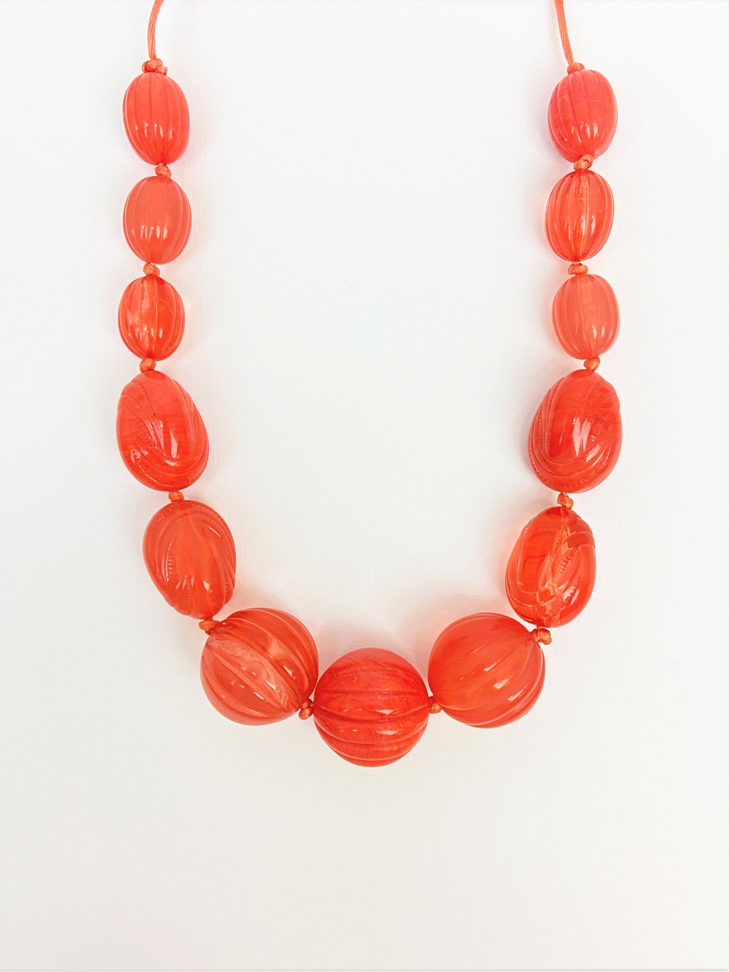 Gumusservi Coral Mixed Bead Necklace