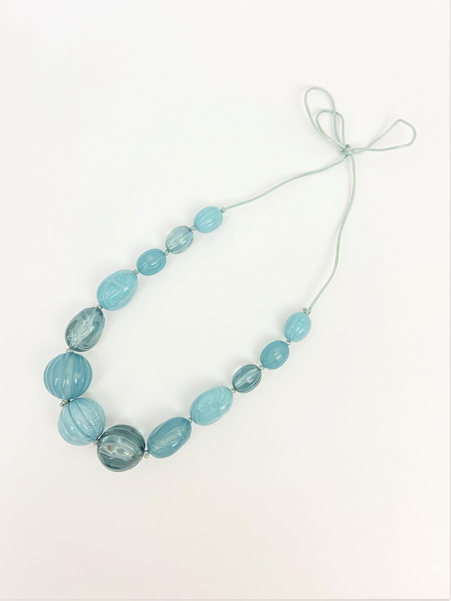 Gumusservi Sular Mixed Bead Necklace by Stage Jewellery in teal blue tones
