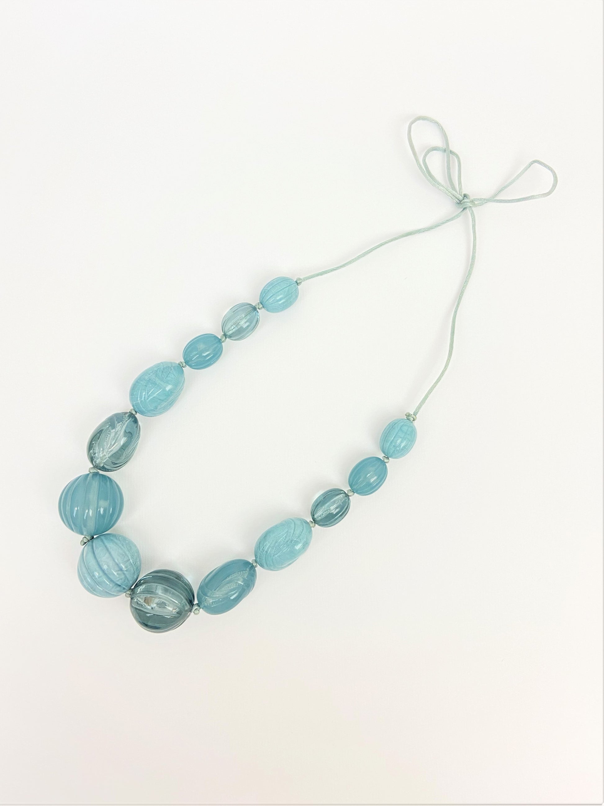 Gumusservi Sular Mixed Bead Necklace by Stage Jewellery in teal blue tones