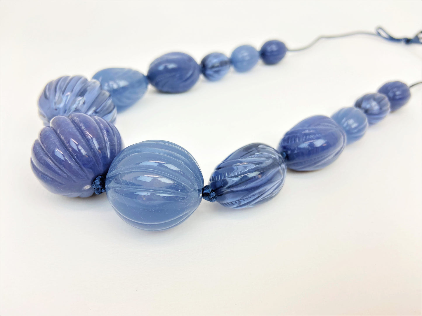 Gumusservi Neela Mixed Bead Necklace by Stage Jewellery in blue tones