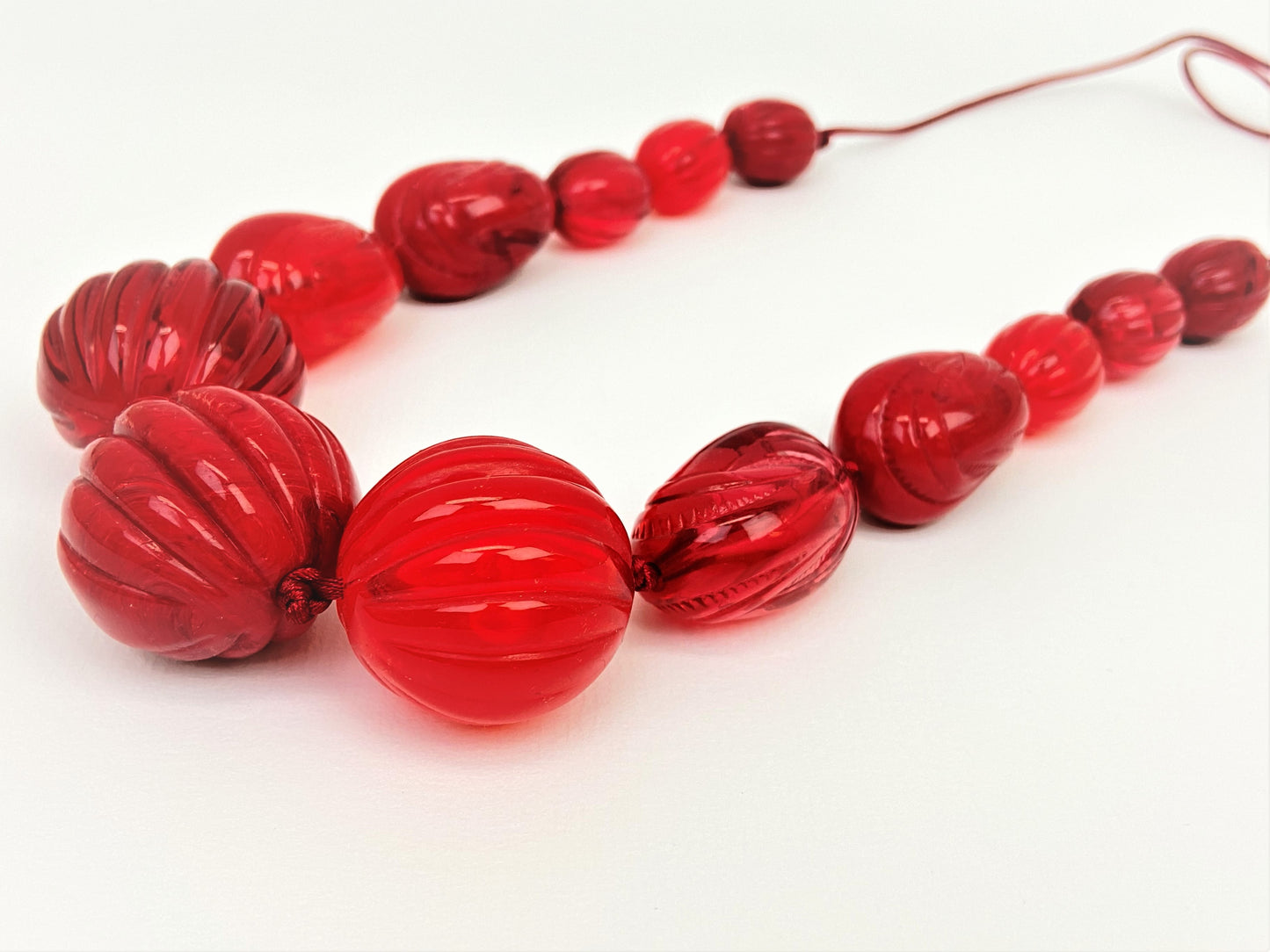 Gumusservi Nar Mixed Bead Necklace by Stage Jewellery in red burgundy tones