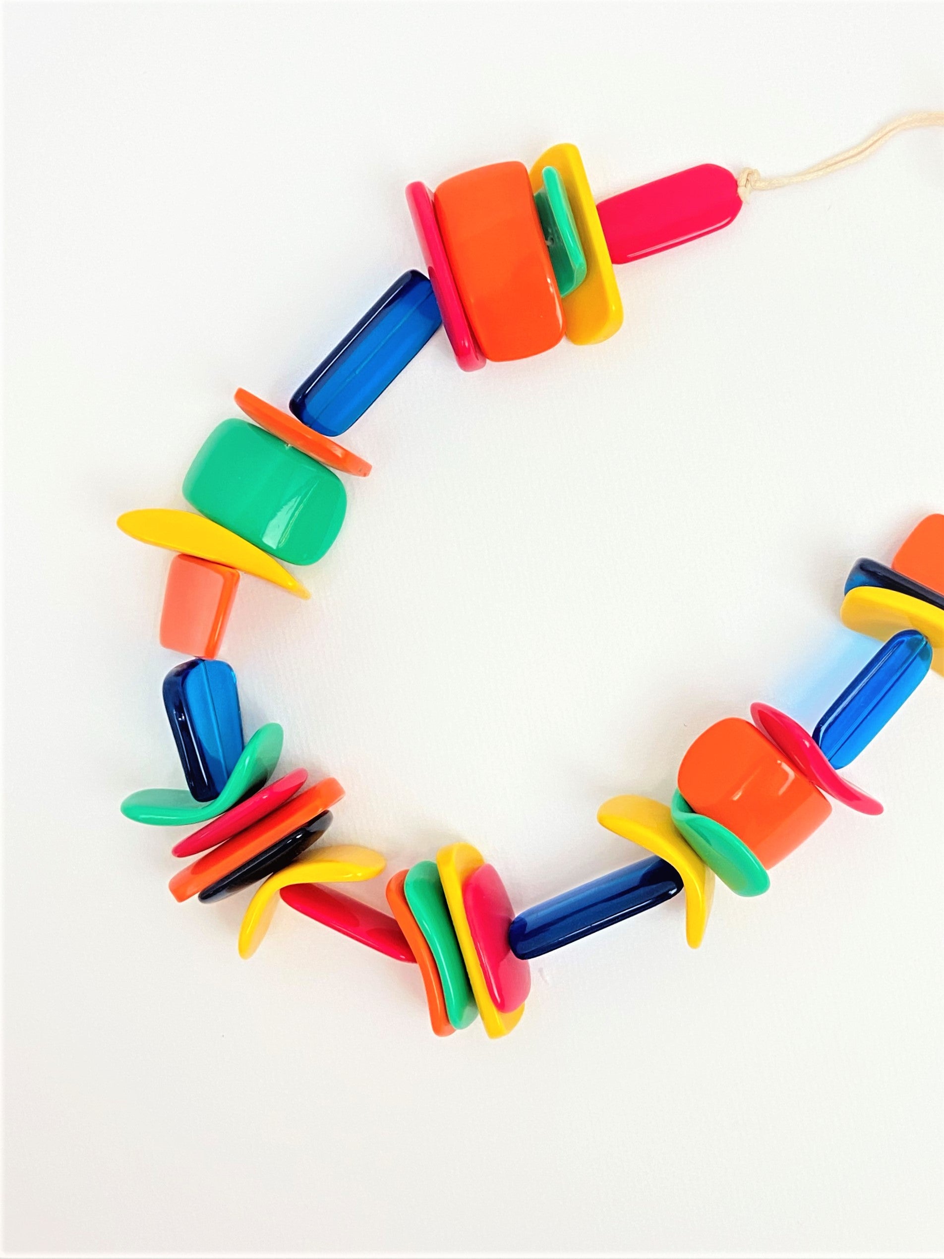 Enigma Aelfdene Mixed Bead Necklace by Stage Jewellery in party fun vintage fashion style with multicolour beads
