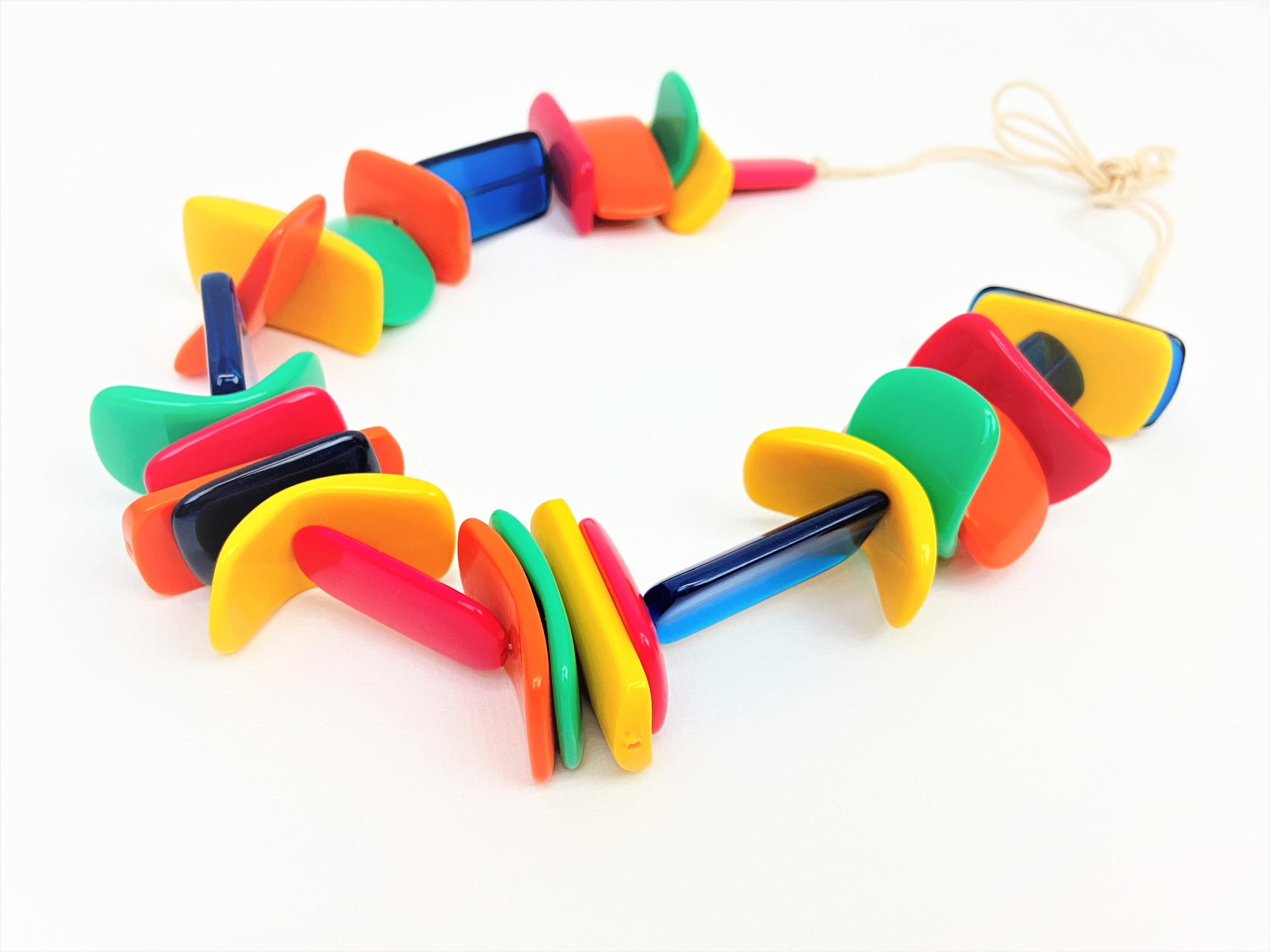 Enigma Aelfdene Mixed Bead Necklace by Stage Jewellery in party fun vintage fashion style with multicolour beads