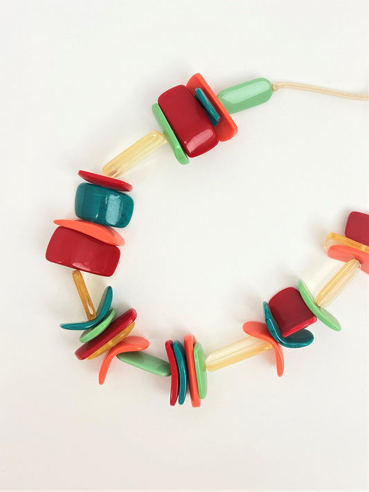 Enigma Lise Mixed Bead Necklace by Stage Jewellery with multicolour beads