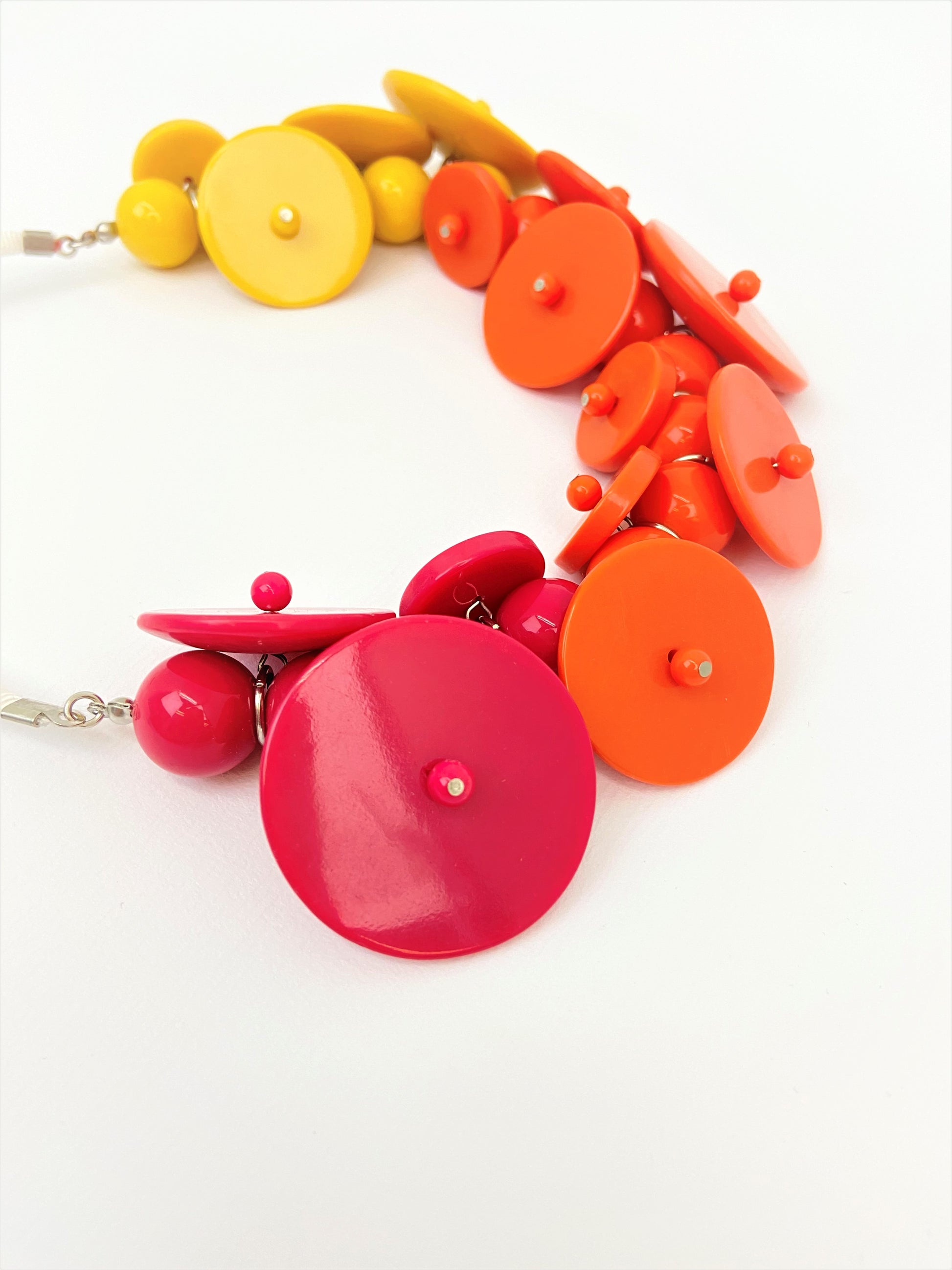 Otta Abellona Mixed Bead Necklace by Stage Jewellery with unique beads in red orange yellow tones