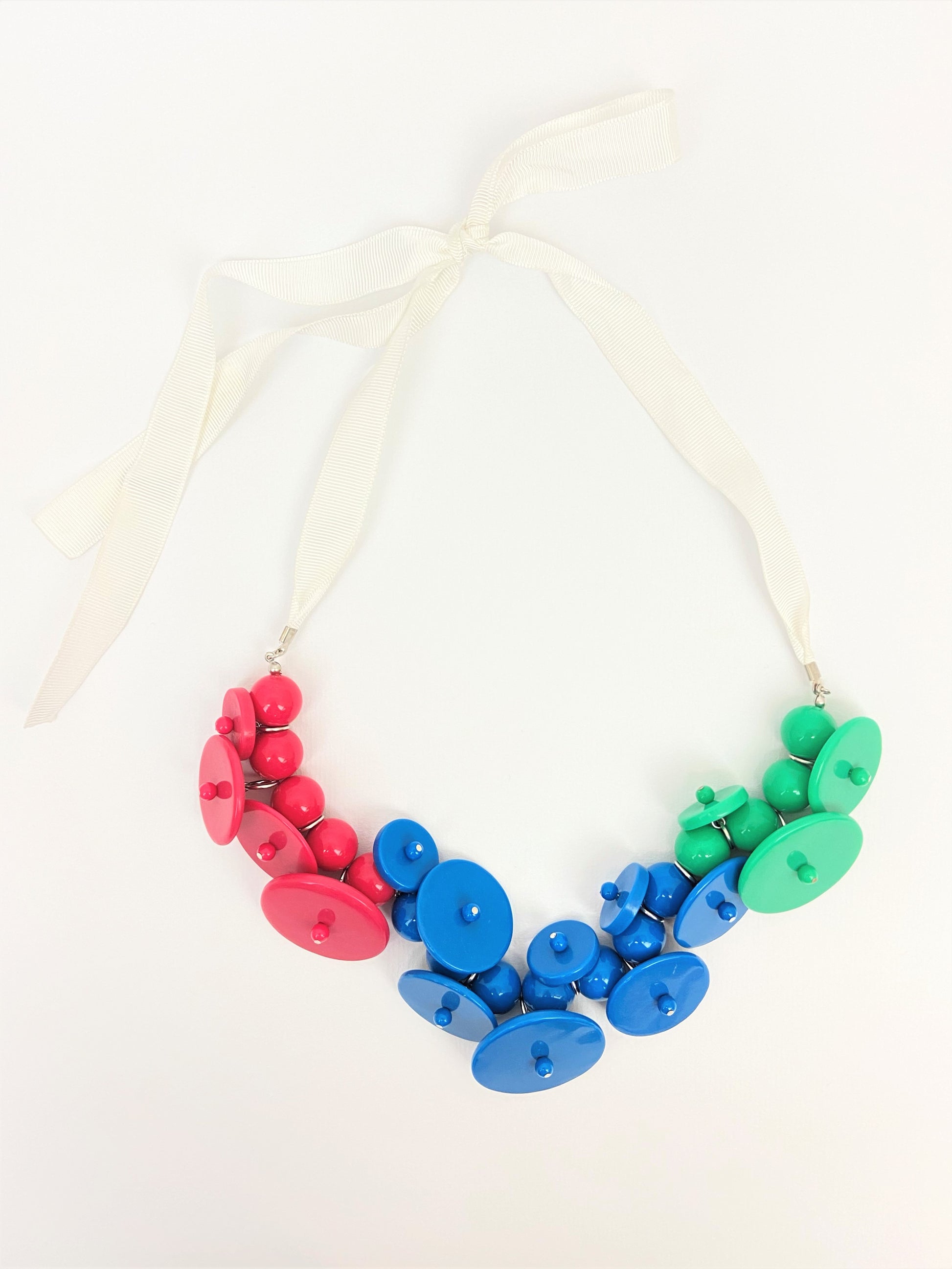 Otta Hertha Mixed Bead Necklace by Stage Jewellery with unique beads in pink blue green tones