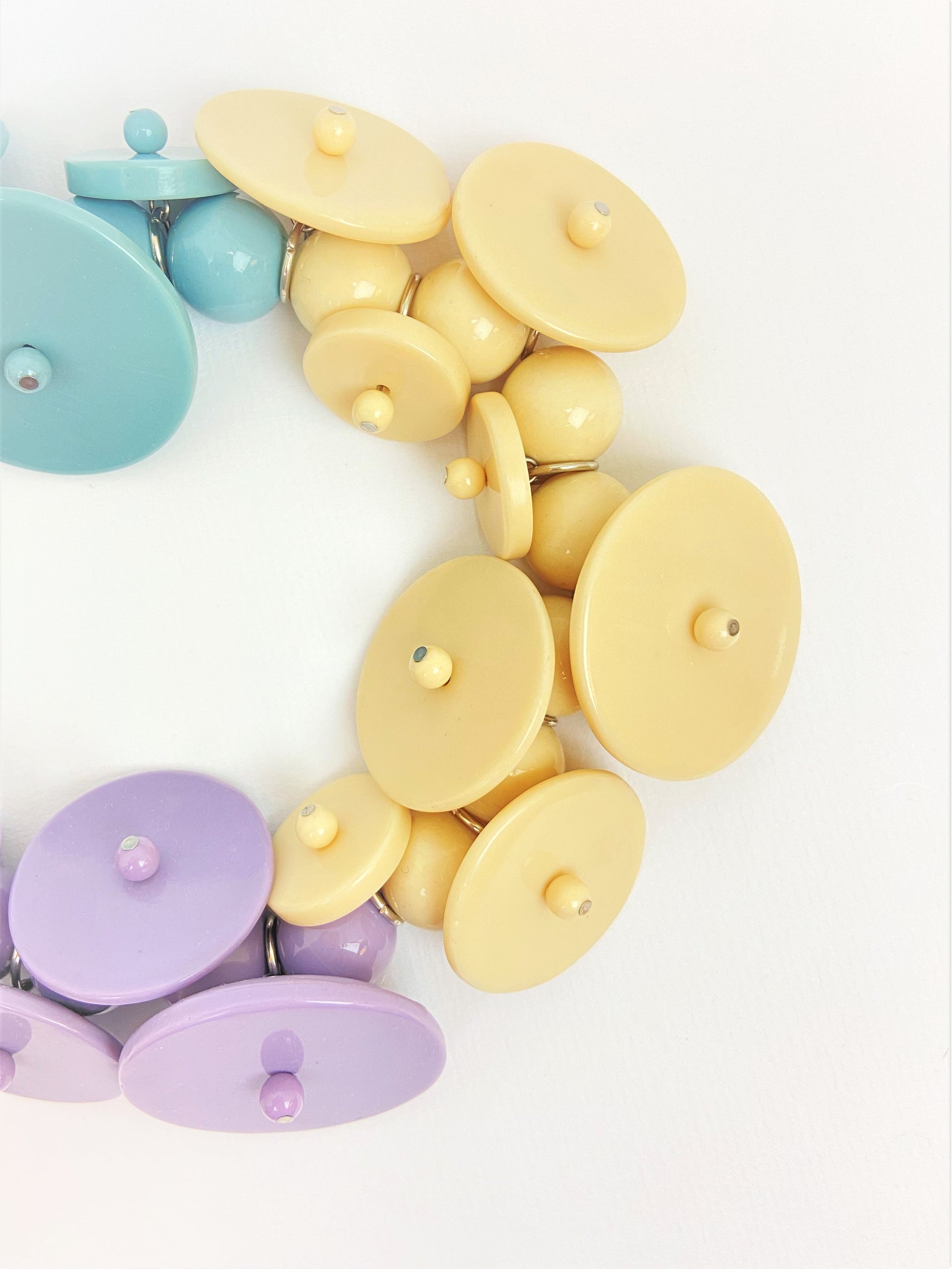 Otta Frida Mixed Bead Necklace by Stage Jewellery with unique beads in pastel purple blue yellow tones