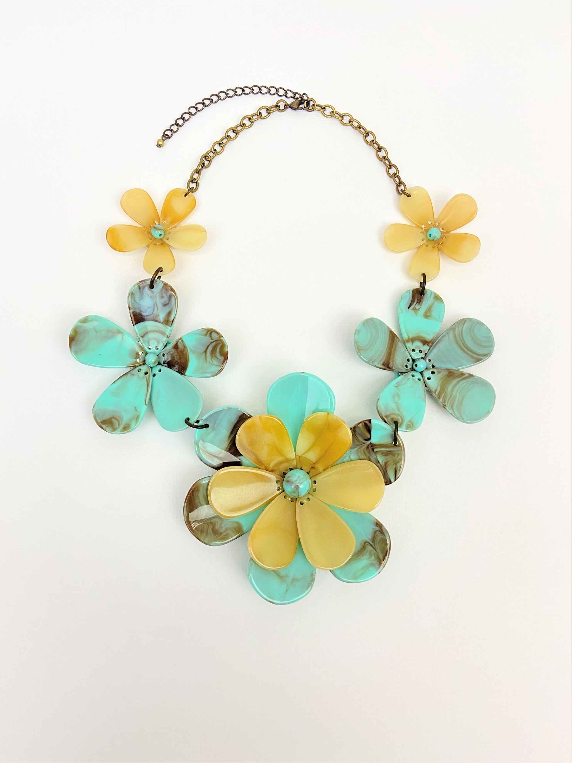 Anthousai Rena Mixed Bead Floral Necklace by Stage Jewellery 