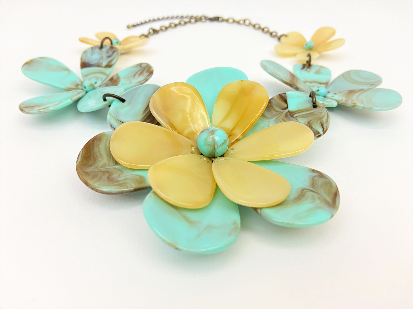 Anthousai Rena Mixed Bead Floral Necklace