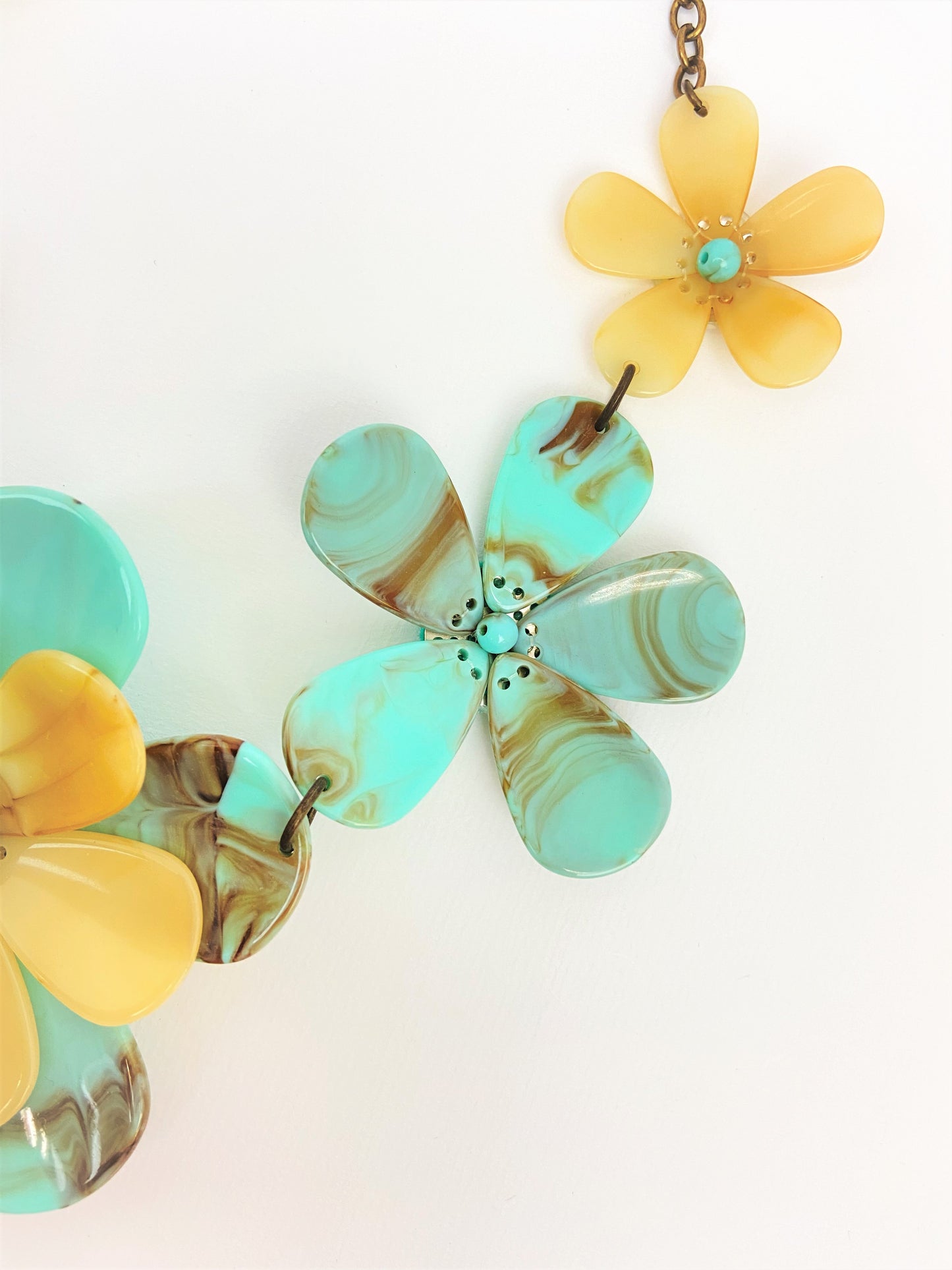 Anthousai Rena Mixed Bead Floral Necklace