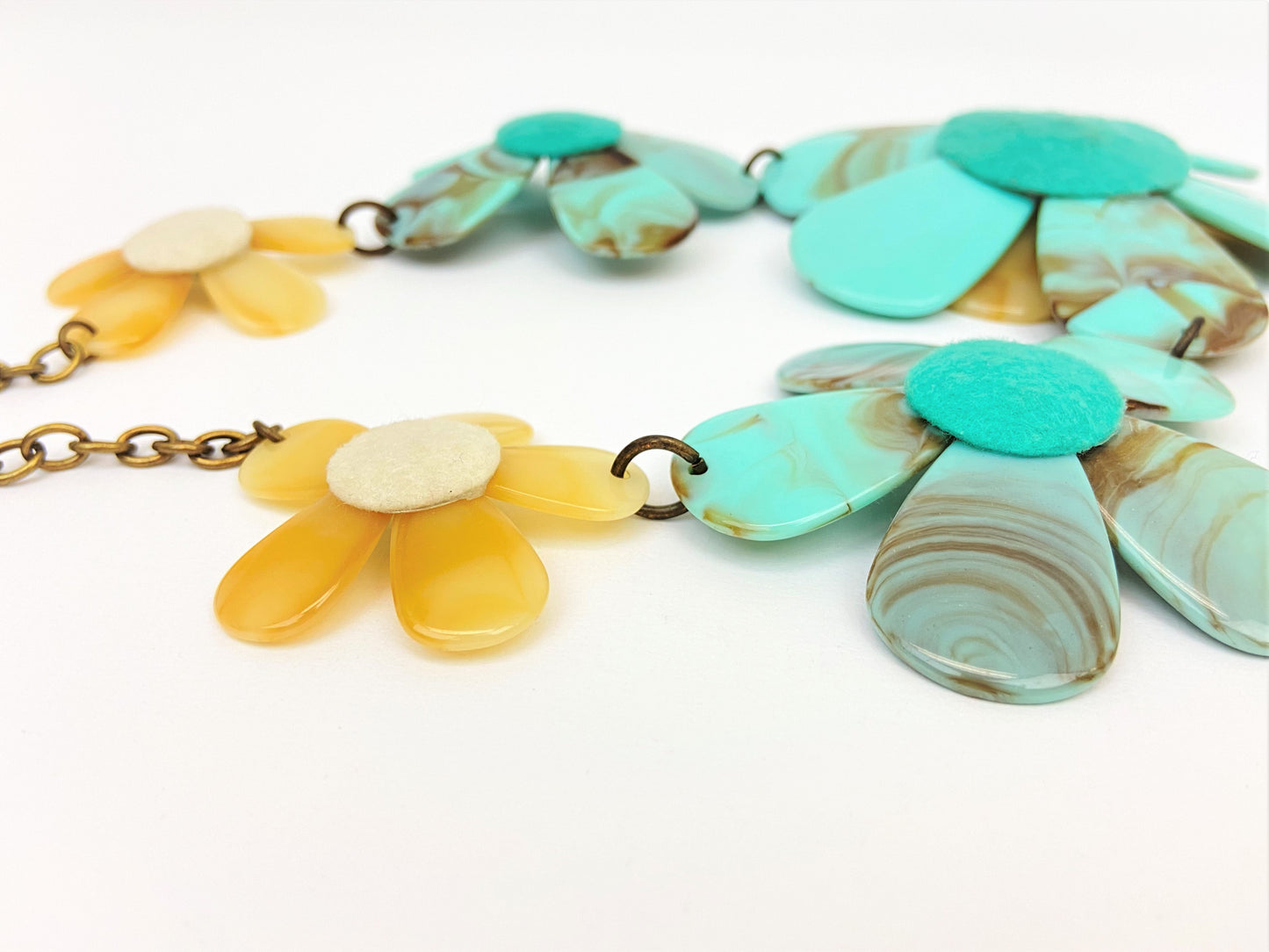 Anthousai Rena Mixed Bead Floral Necklace